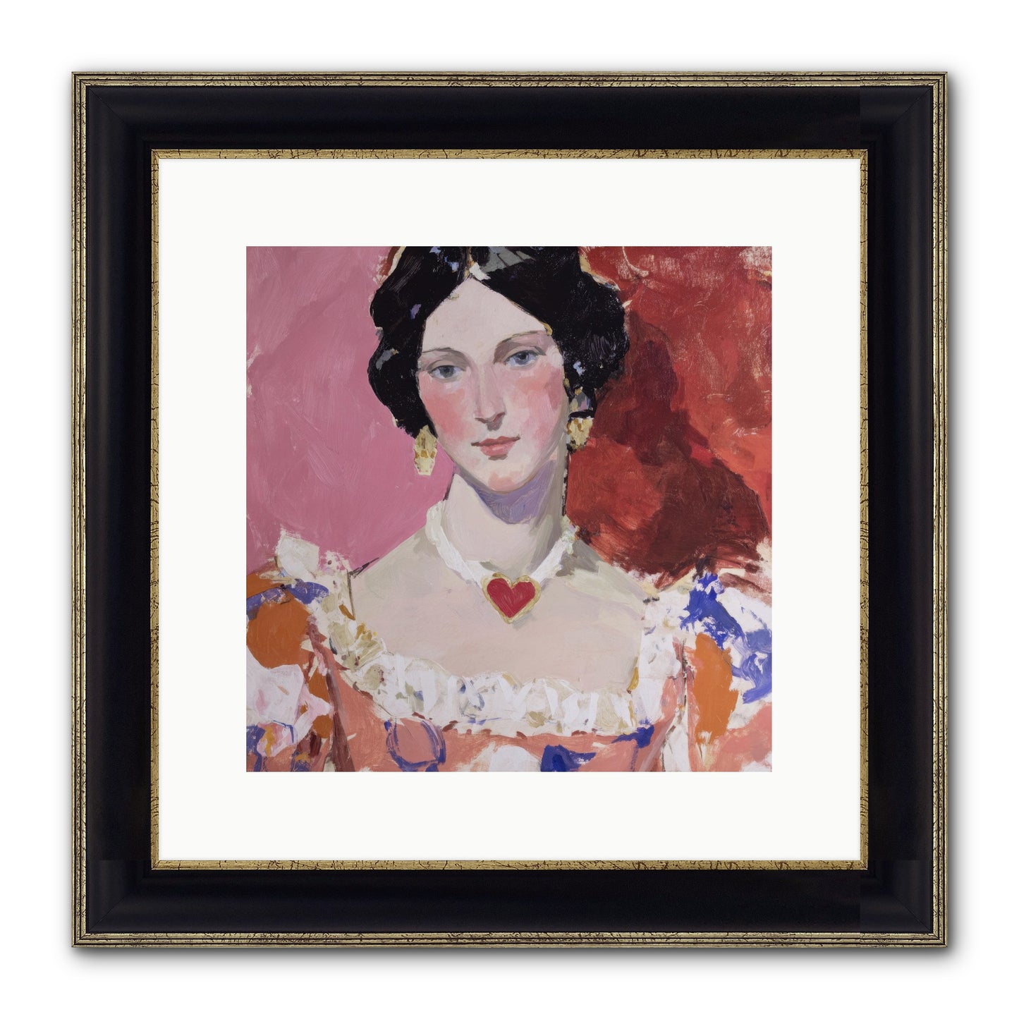 The Velvet Ribbon Society Framed Print - Black & Gold 12x12