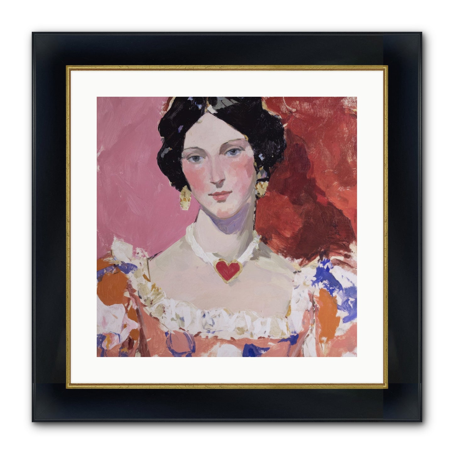 The Velvet Ribbon Society Framed Print - Wide Black w/Gold 20x20
