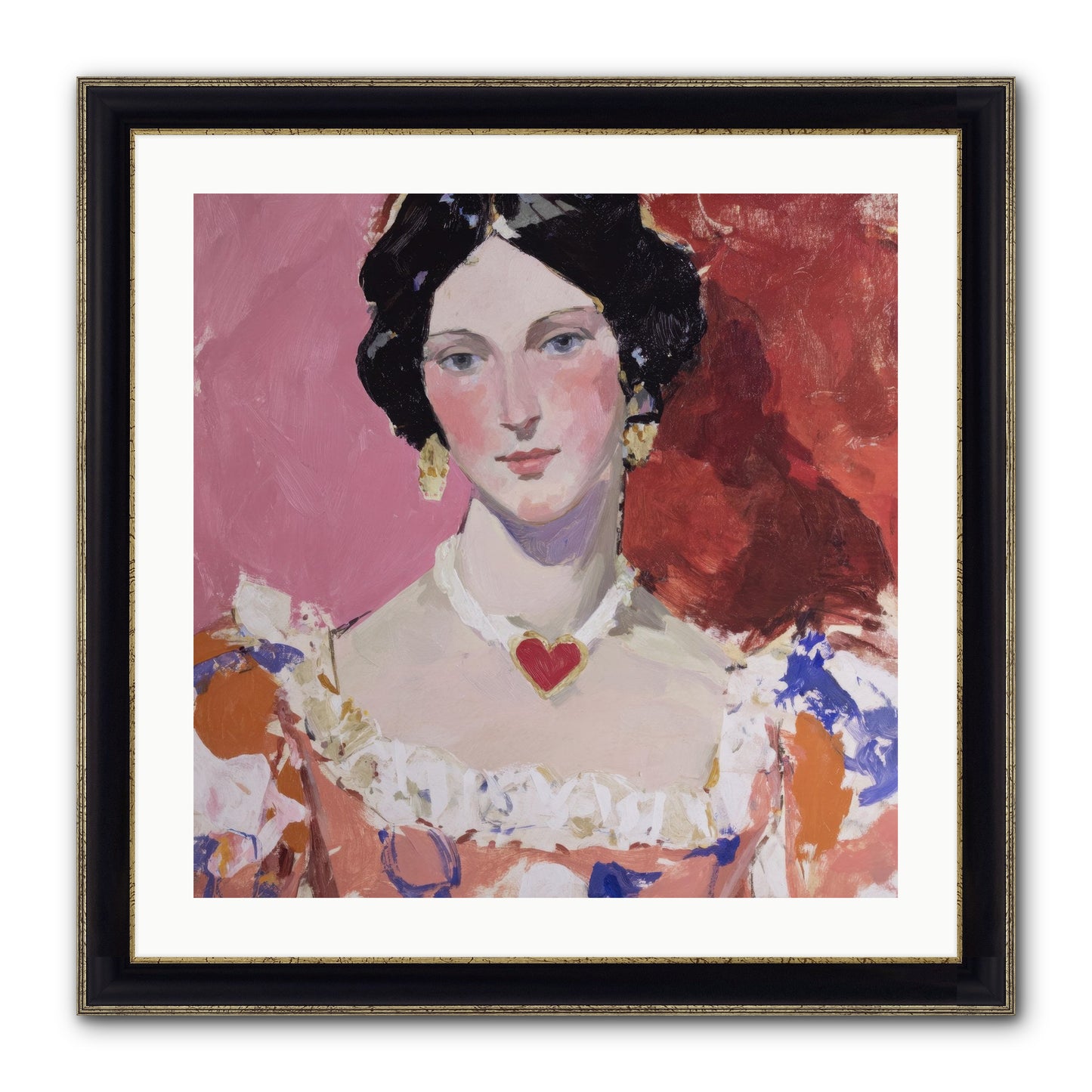 The Velvet Ribbon Society Framed Print - Black & Gold 24x24