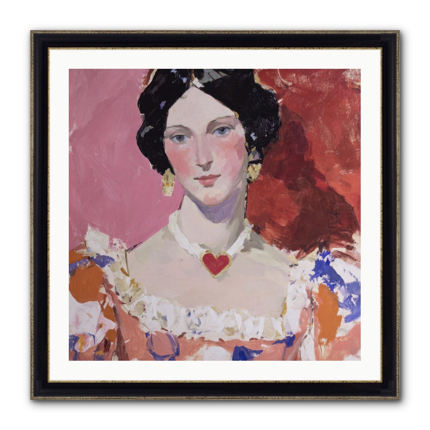 The Velvet Ribbon Society Framed Print - Black & Gold 30x30
