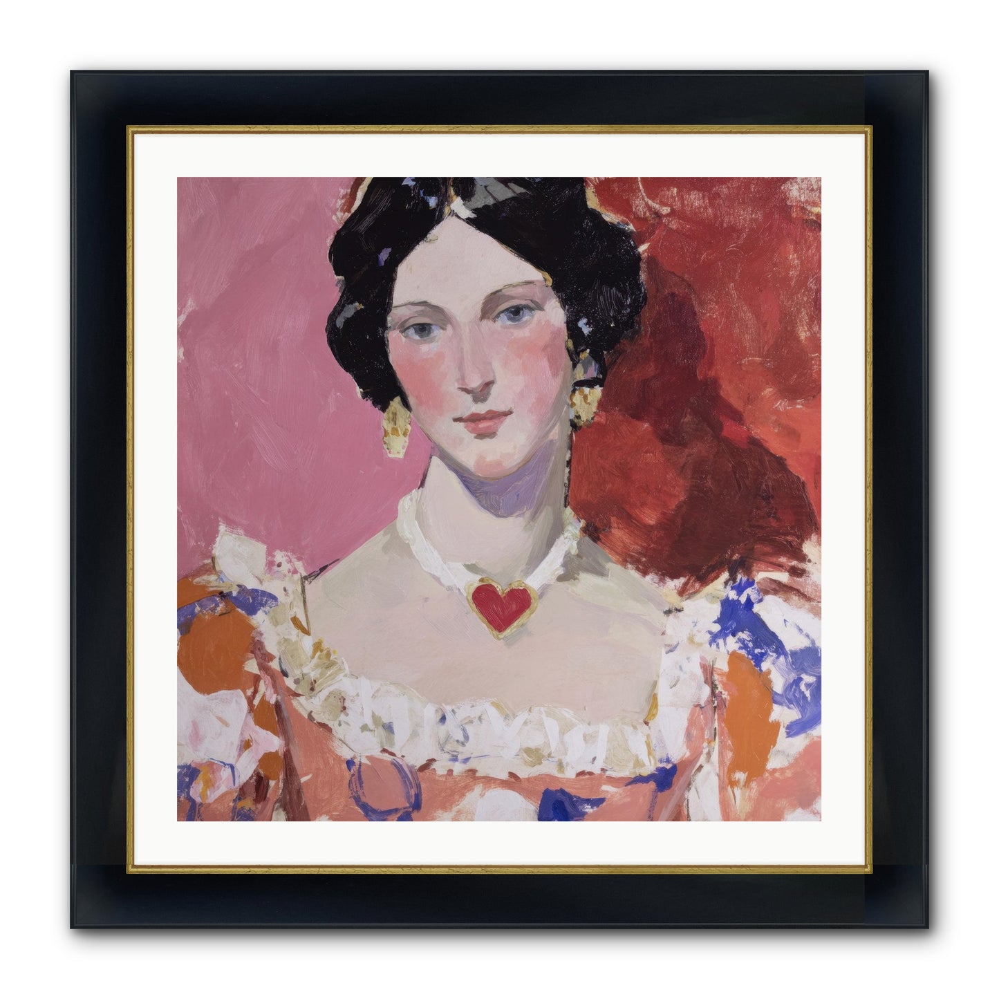 The Velvet Ribbon Society Framed Print - Wide Black w/Gold 30x30