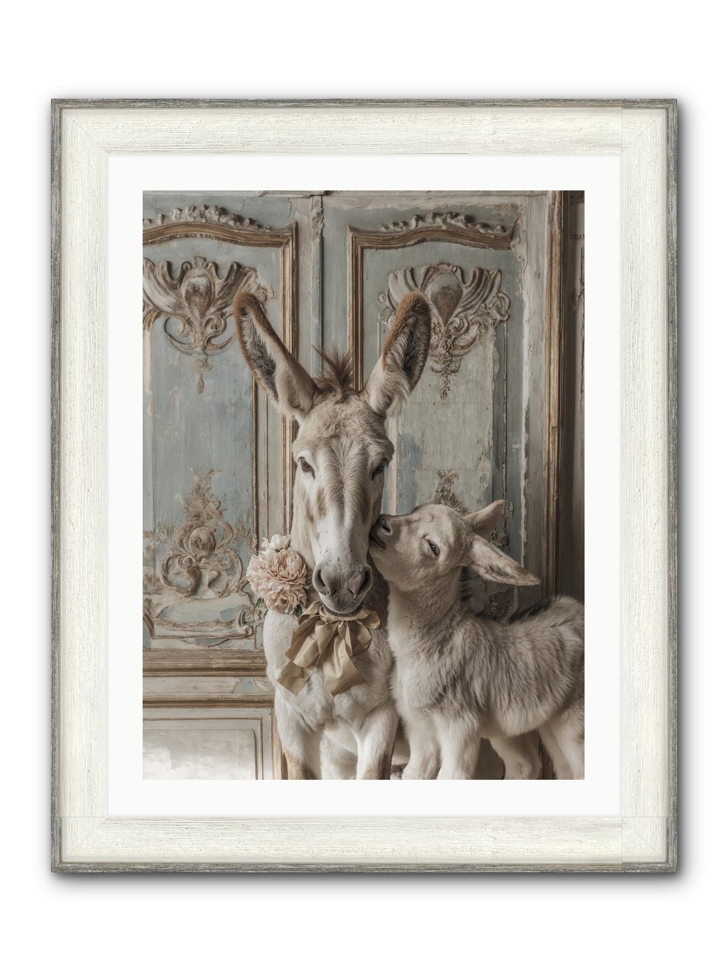 The Velvet Whisper Framed Print - Driftwood White 24x32