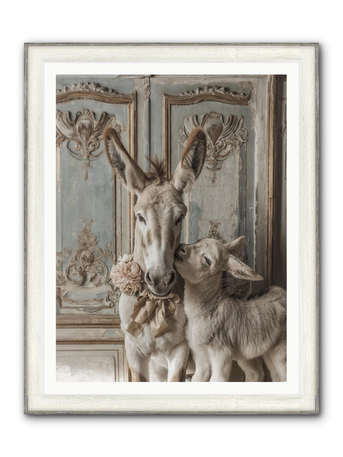The Velvet Whisper Framed Print - Driftwood White 36x48