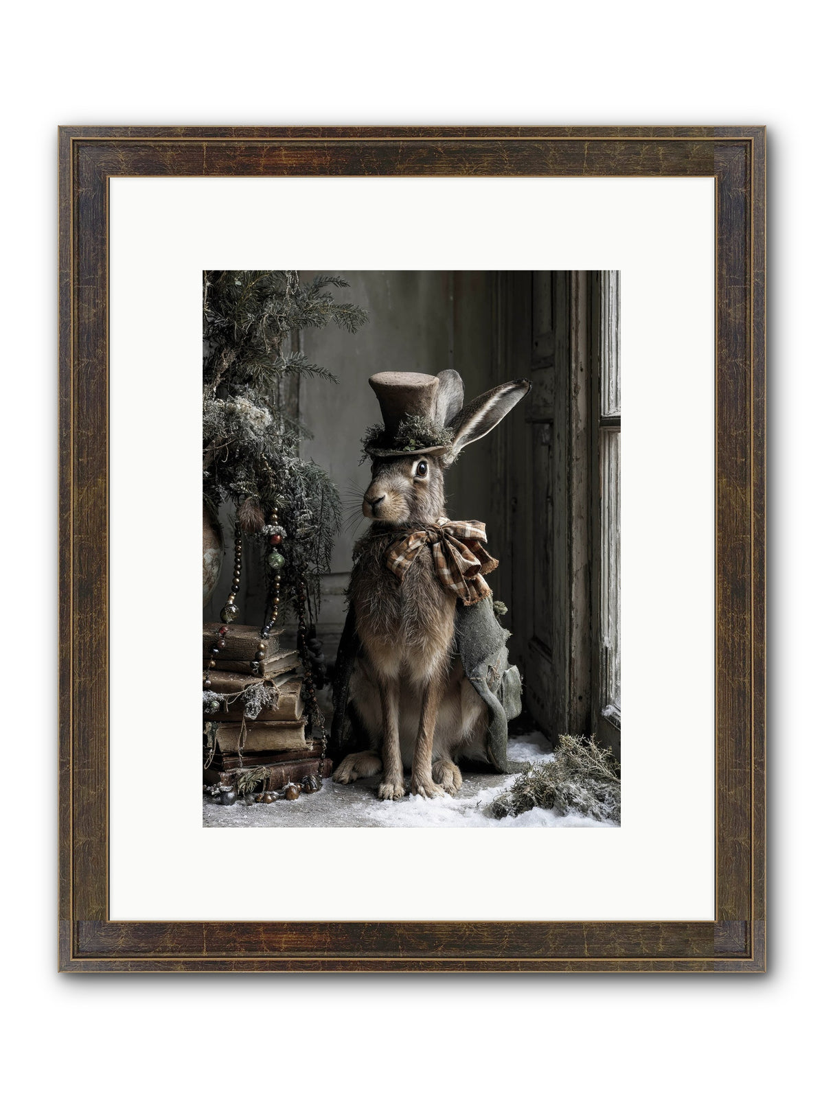 The Velveteen Visitor Framed Print - Slimwoods Black/Gold 9x12