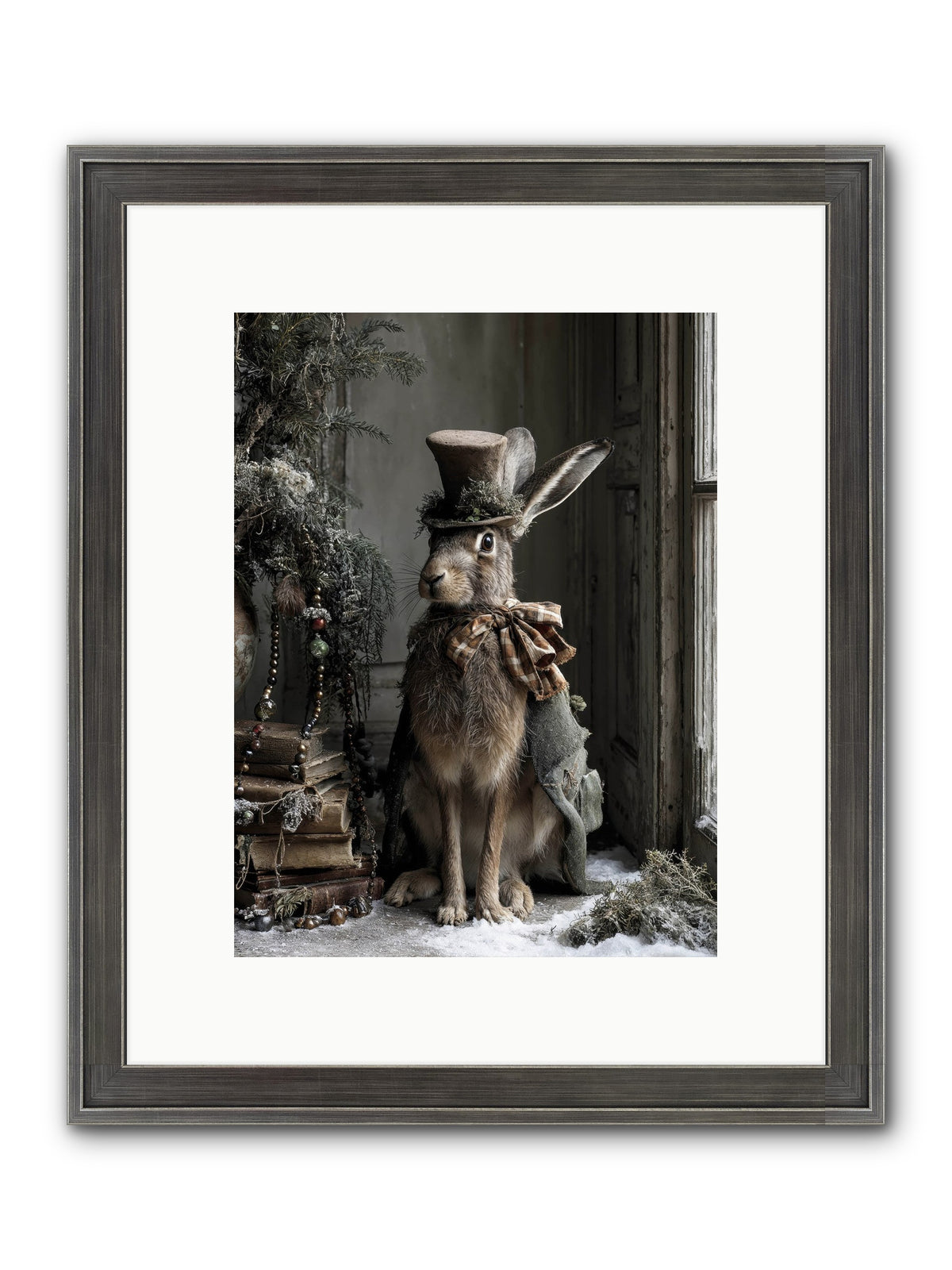 The Velveteen Visitor Framed Print - Slimwoods Black/Silver 9x12