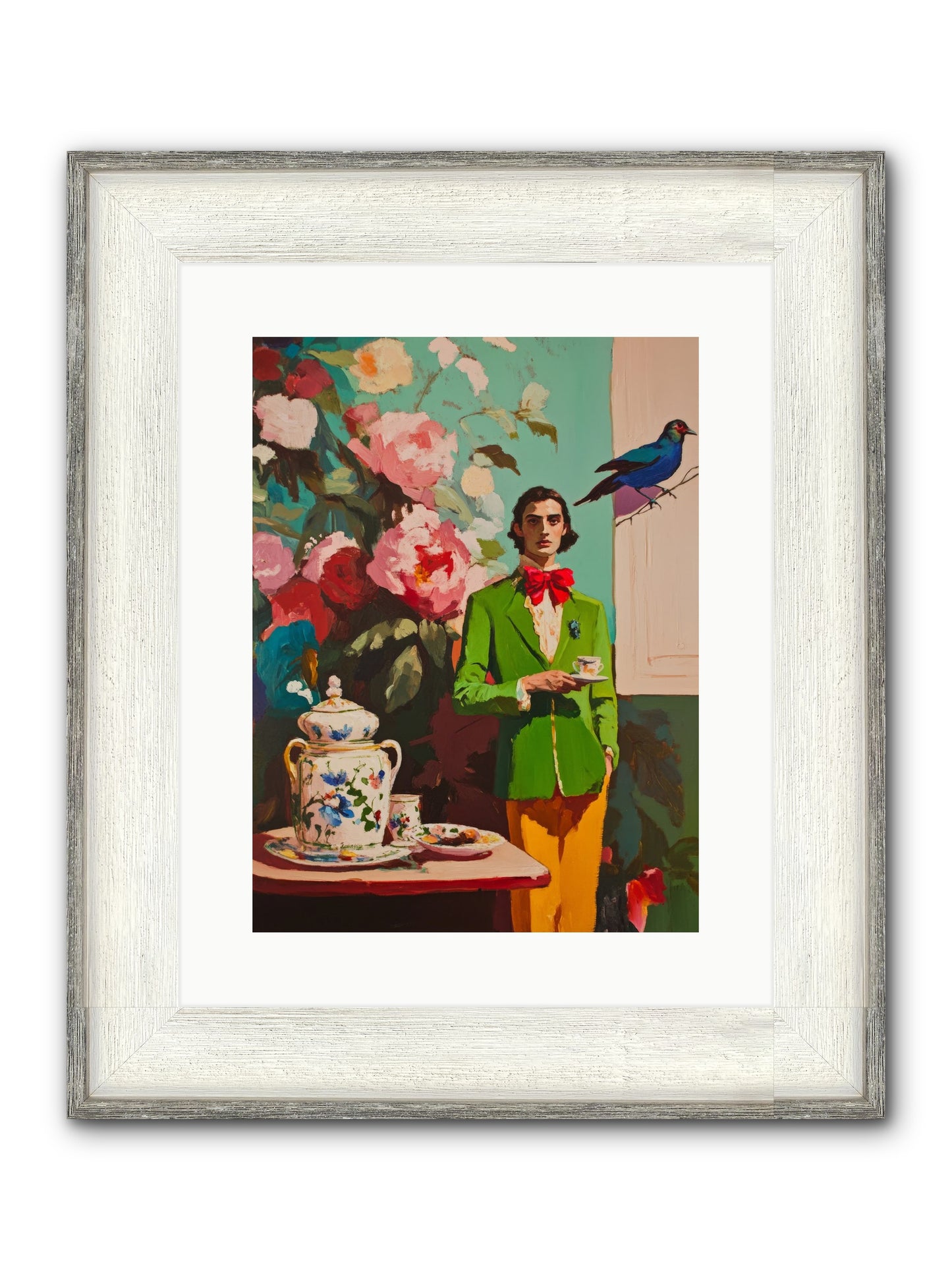 The Veranda Botanist Framed Print - Driftwood White 12x16