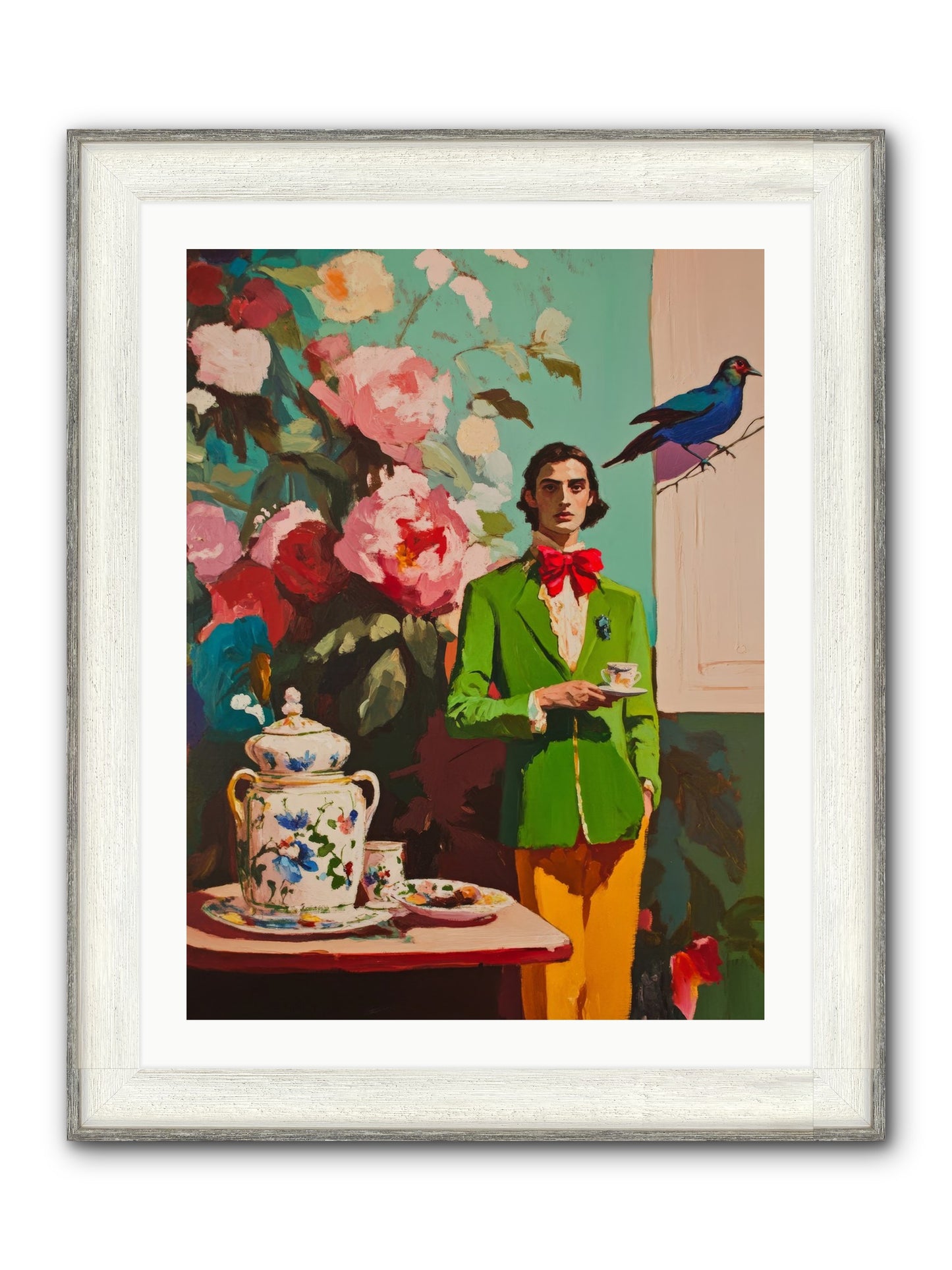 The Veranda Botanist Framed Print - Driftwood White 24x32