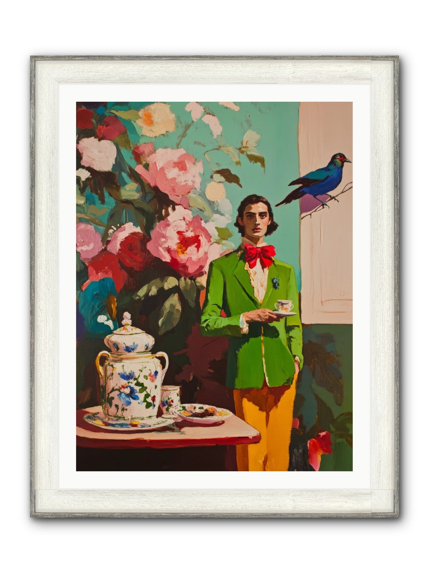 The Veranda Botanist Framed Print - Driftwood White 30x40