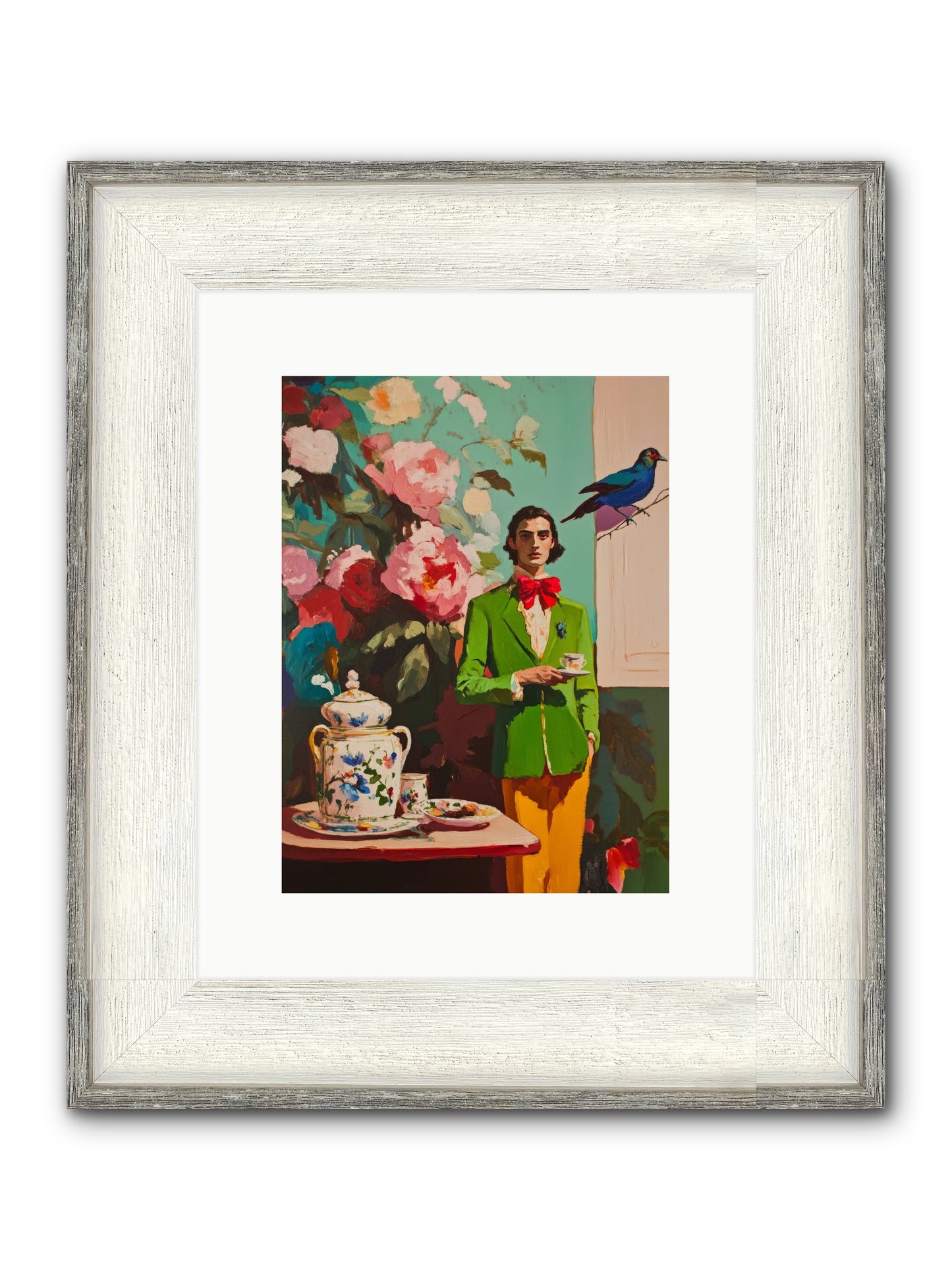 The Veranda Botanist Framed Print - Driftwood White 9x12