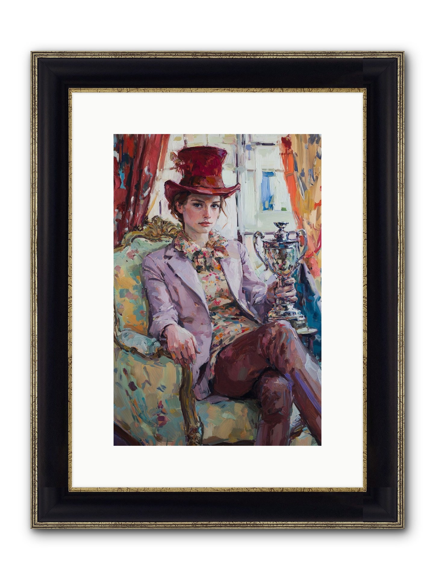 The Victory Framed Print - Black & Gold 10x15