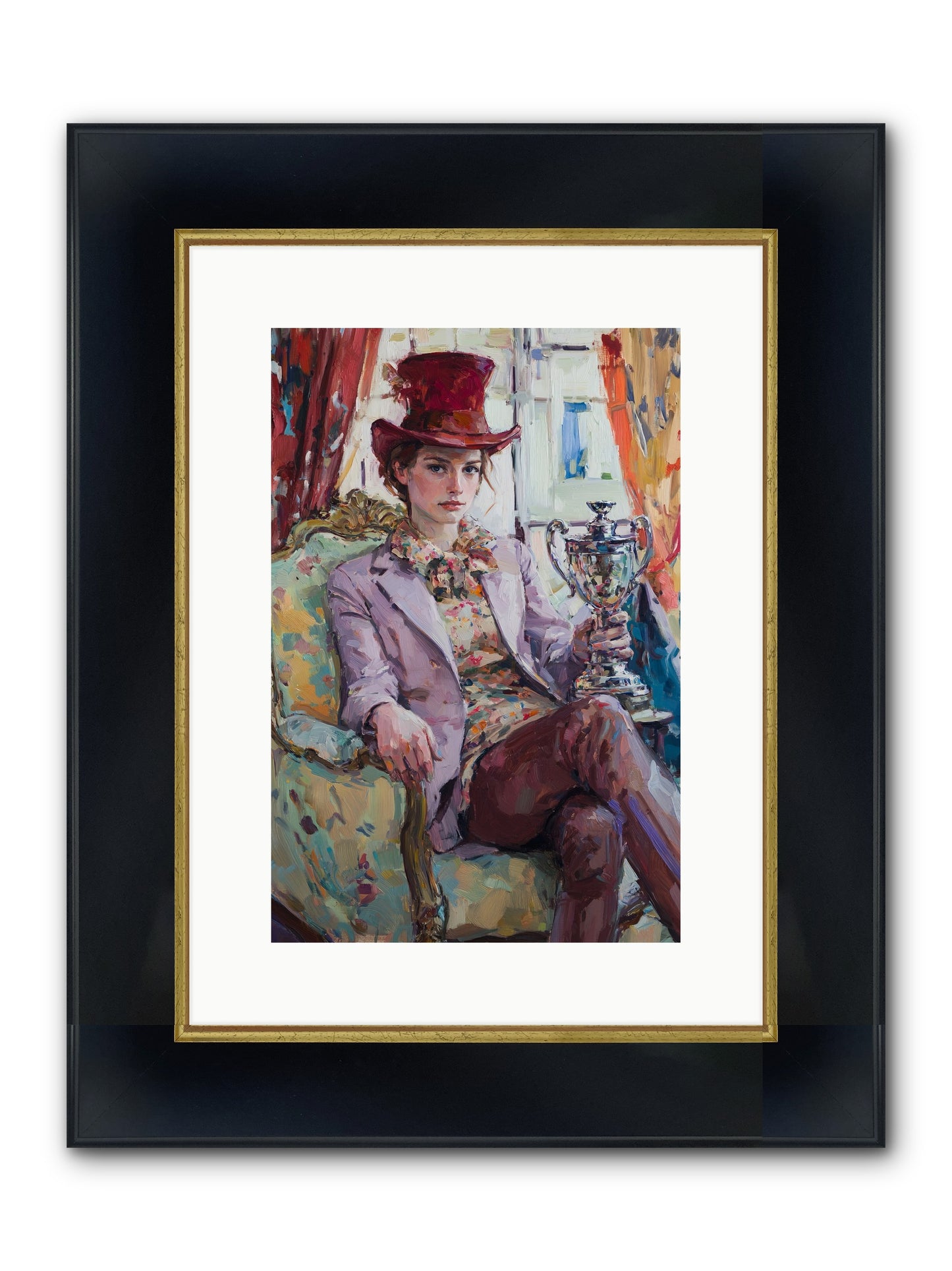 The Victory Framed Print - Wide Black w/Gold 10x15