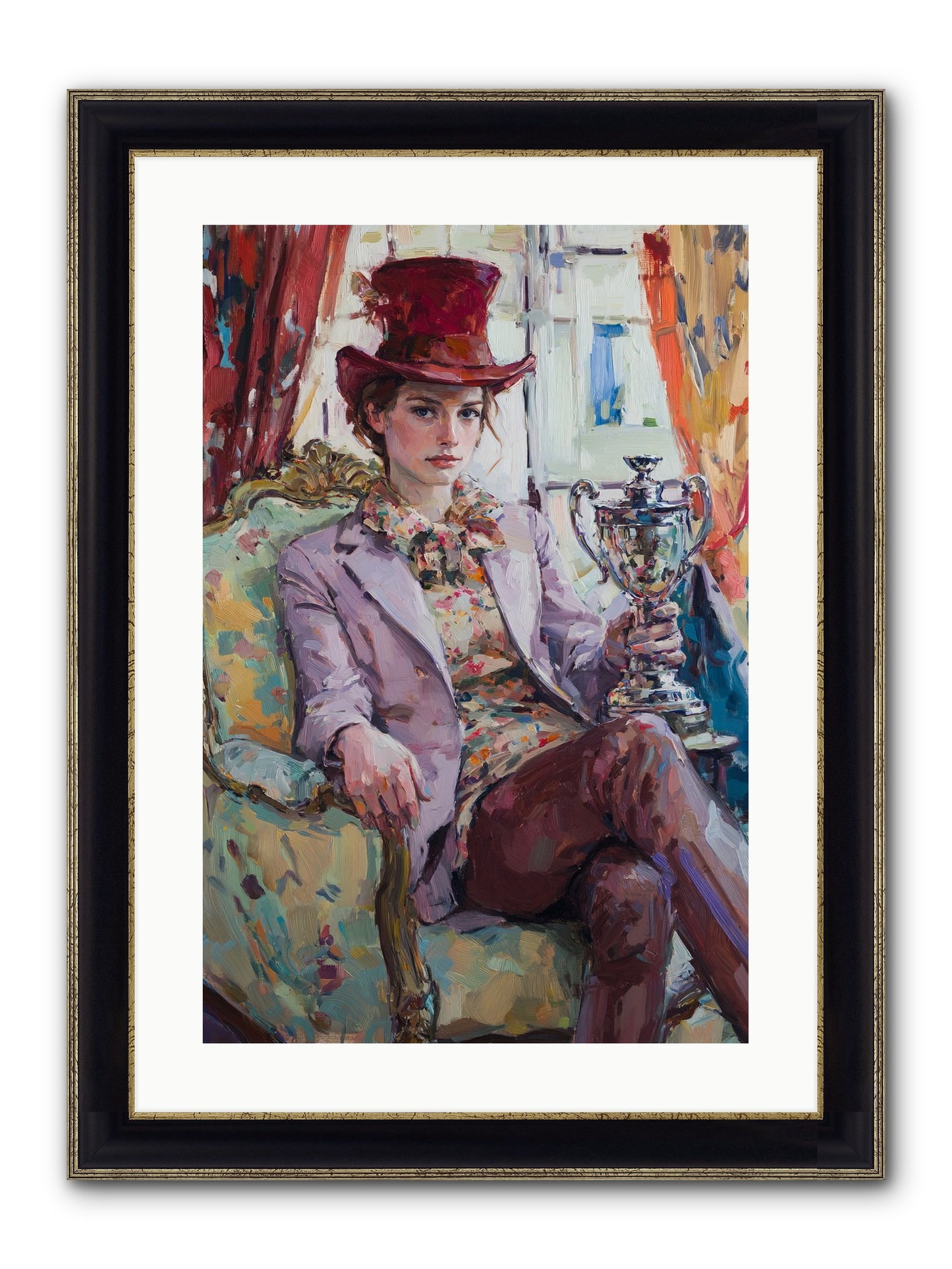 The Victory Framed Print - Black & Gold 16x24