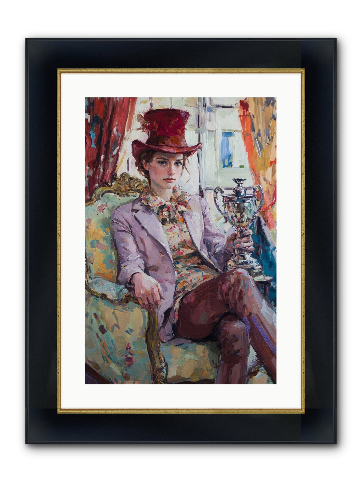 The Victory Framed Print - Wide Black w/Gold 16x24