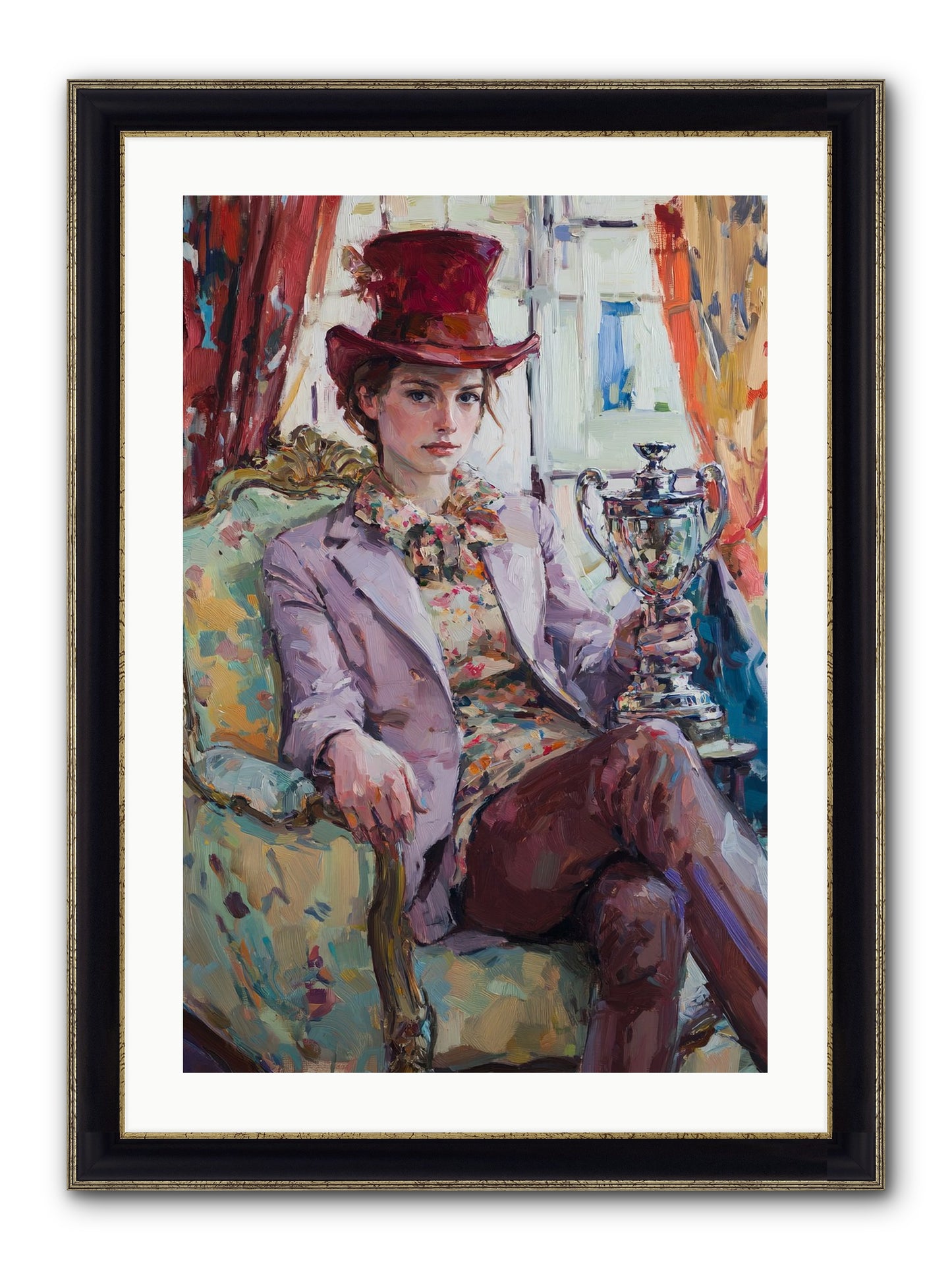 The Victory Framed Print - Black & Gold 20x30