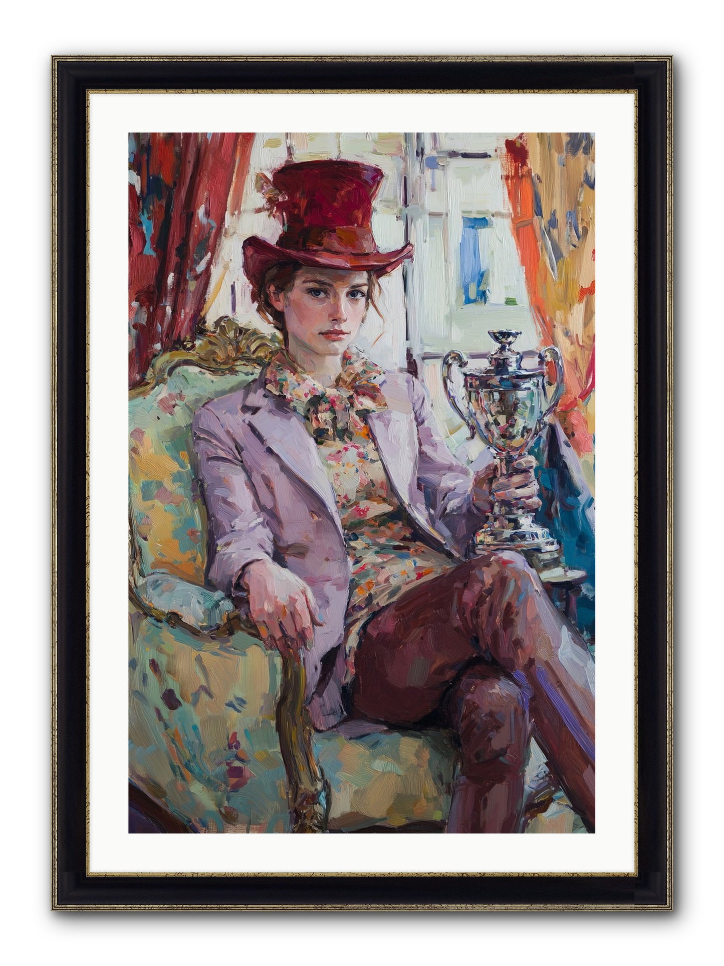 The Victory Framed Print - Black & Gold 24x36