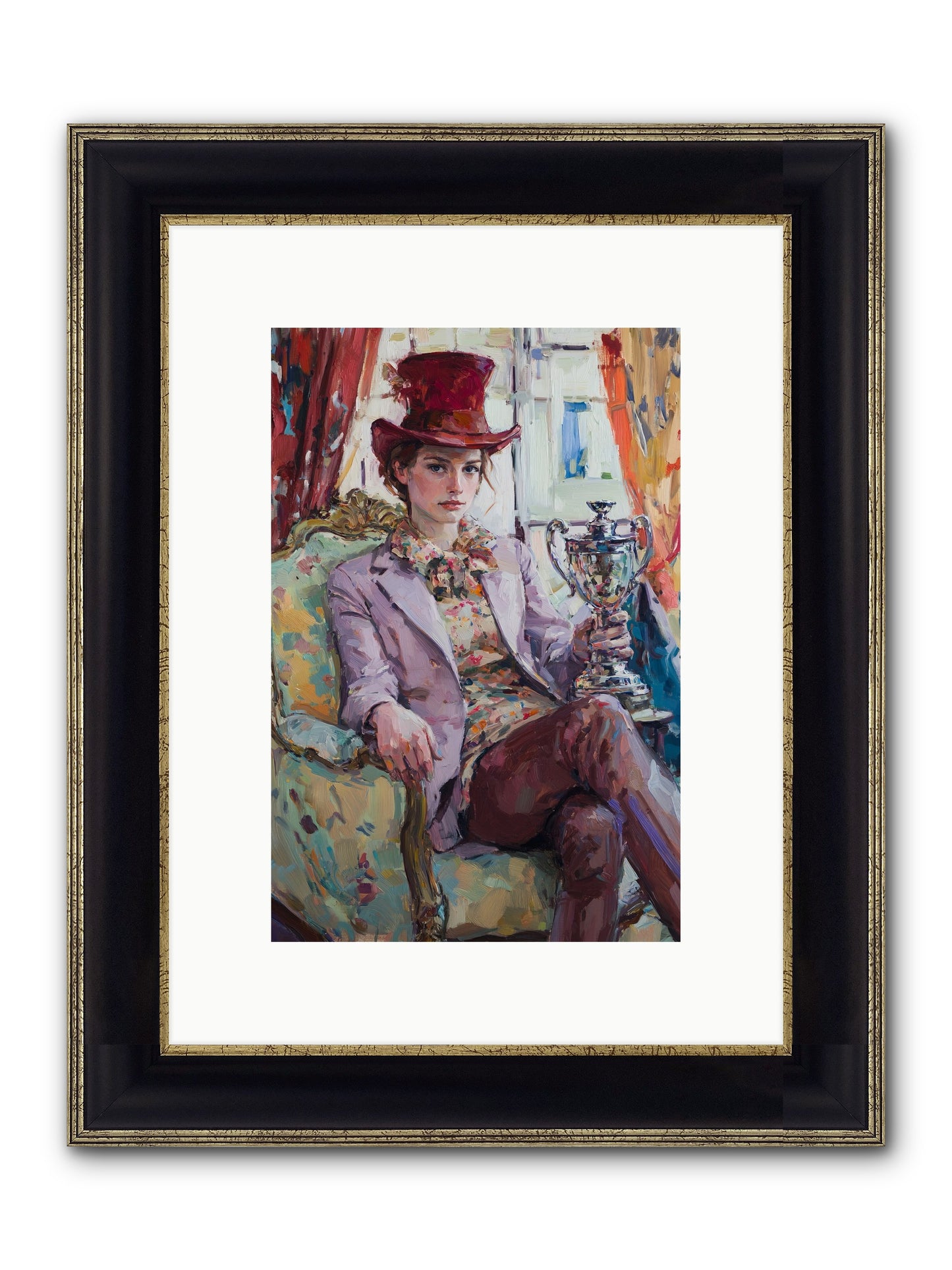 The Victory Framed Print - Black & Gold 8x12
