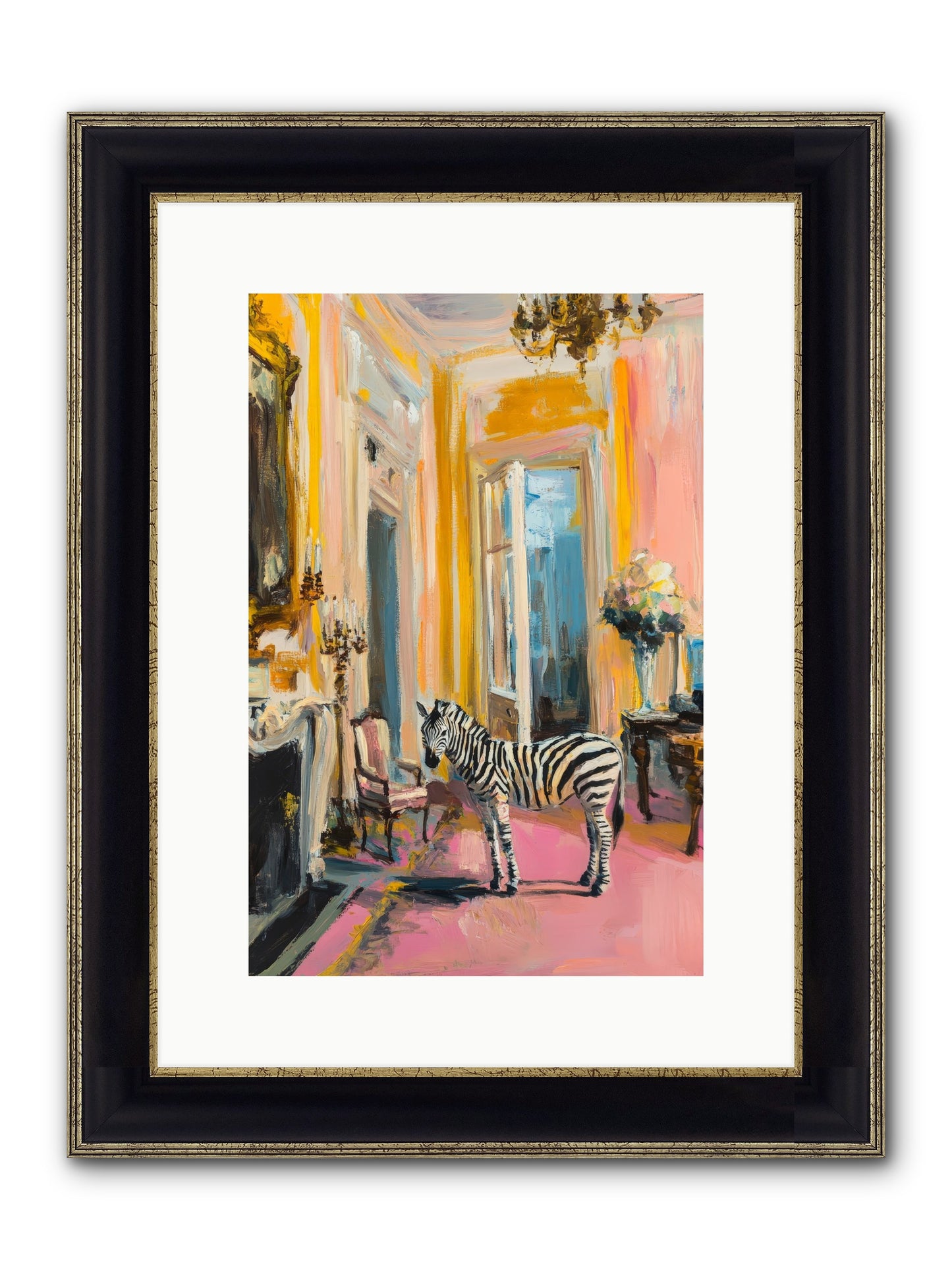 The View From Room 237 Framed Print - Black & Gold 10x15