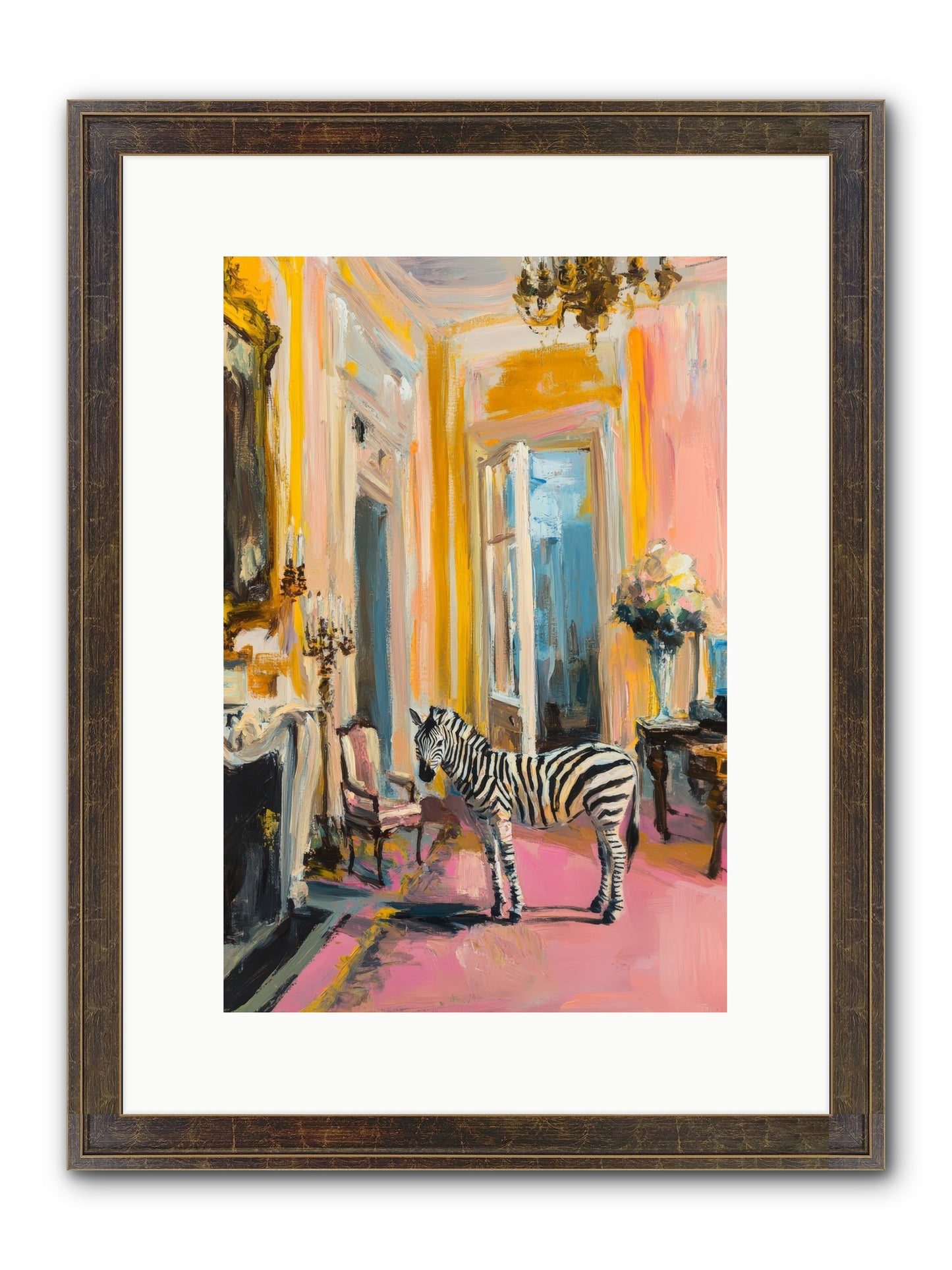 The View From Room 237 Framed Print - Slimwoods Black/Gold 10x15