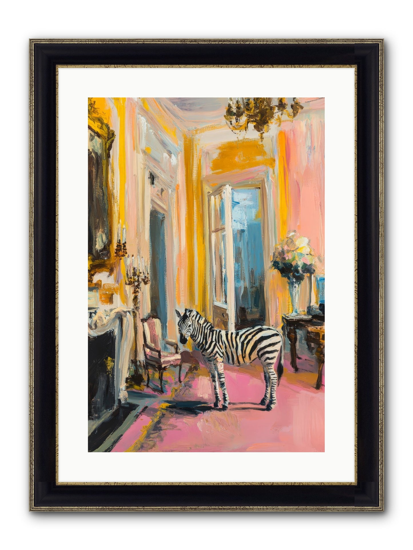 The View From Room 237 Framed Print - Black & Gold 16x24