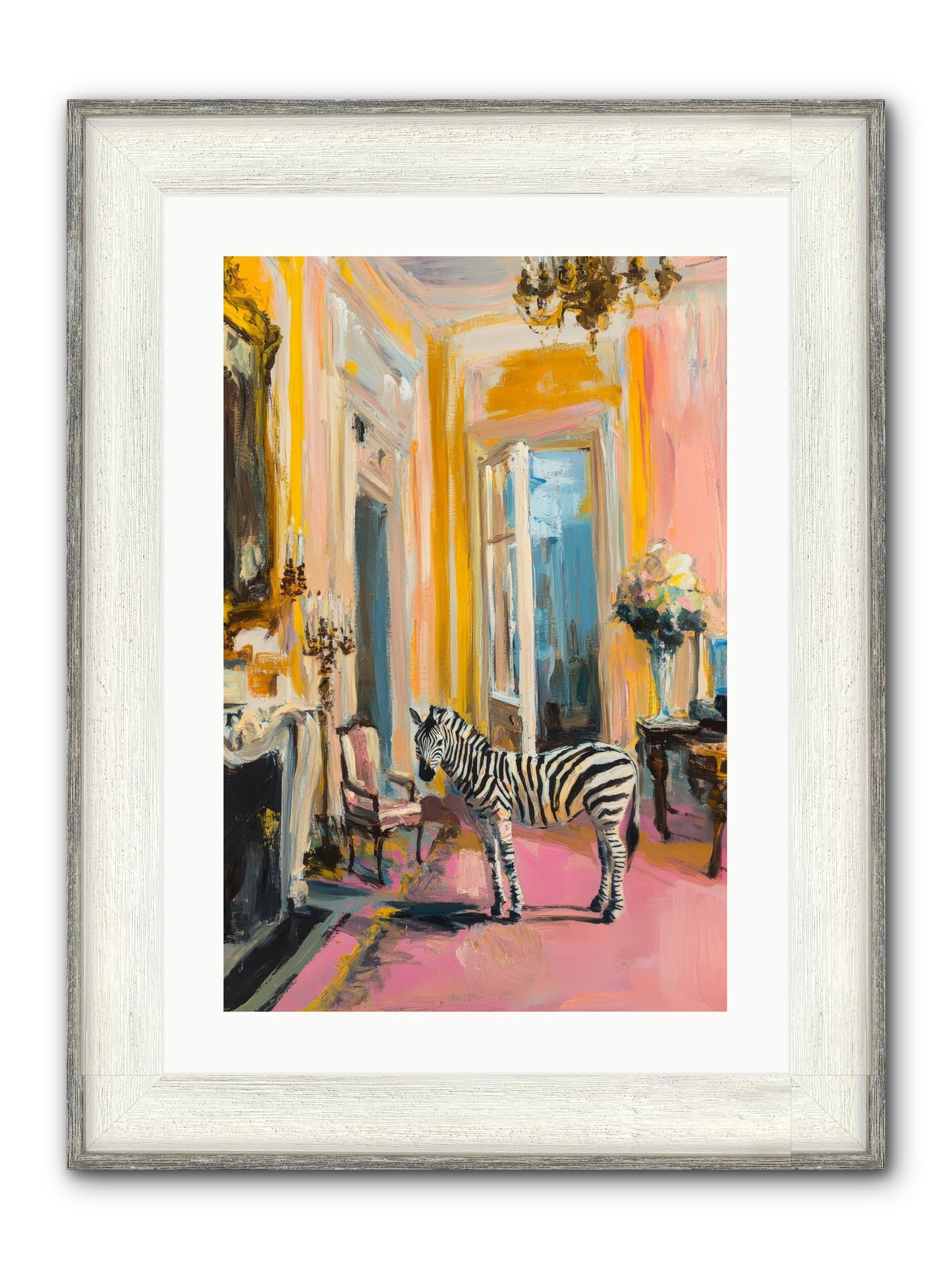 The View From Room 237 Framed Print - Driftwood White 16x24
