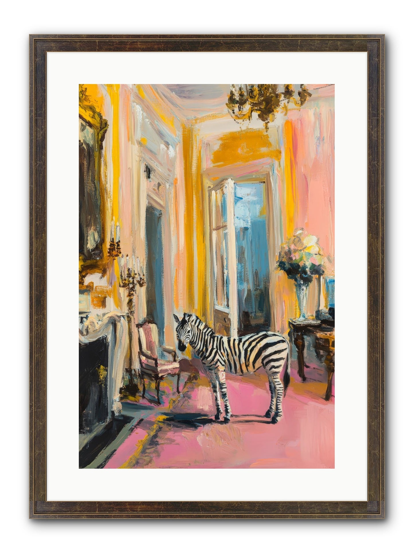 The View From Room 237 Framed Print - Slimwoods Black/Gold 16x24