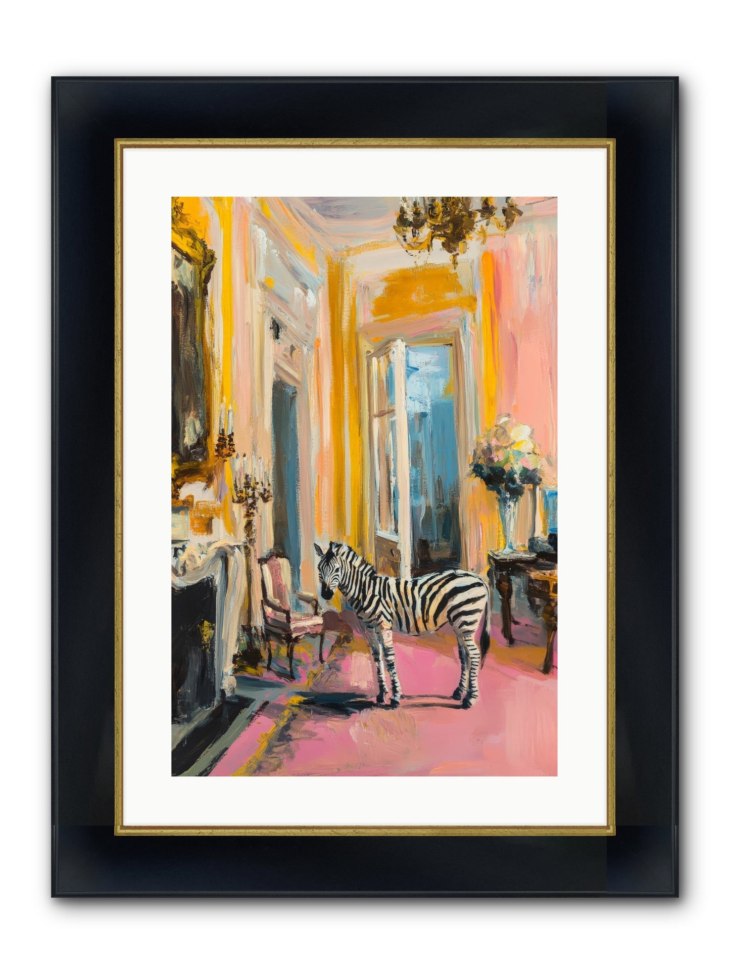 The View From Room 237 Framed Print - Wide Black w/Gold 16x24