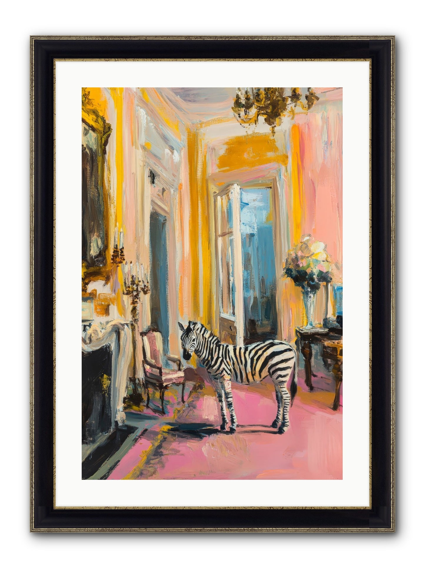The View From Room 237 Framed Print - Black & Gold 20x30