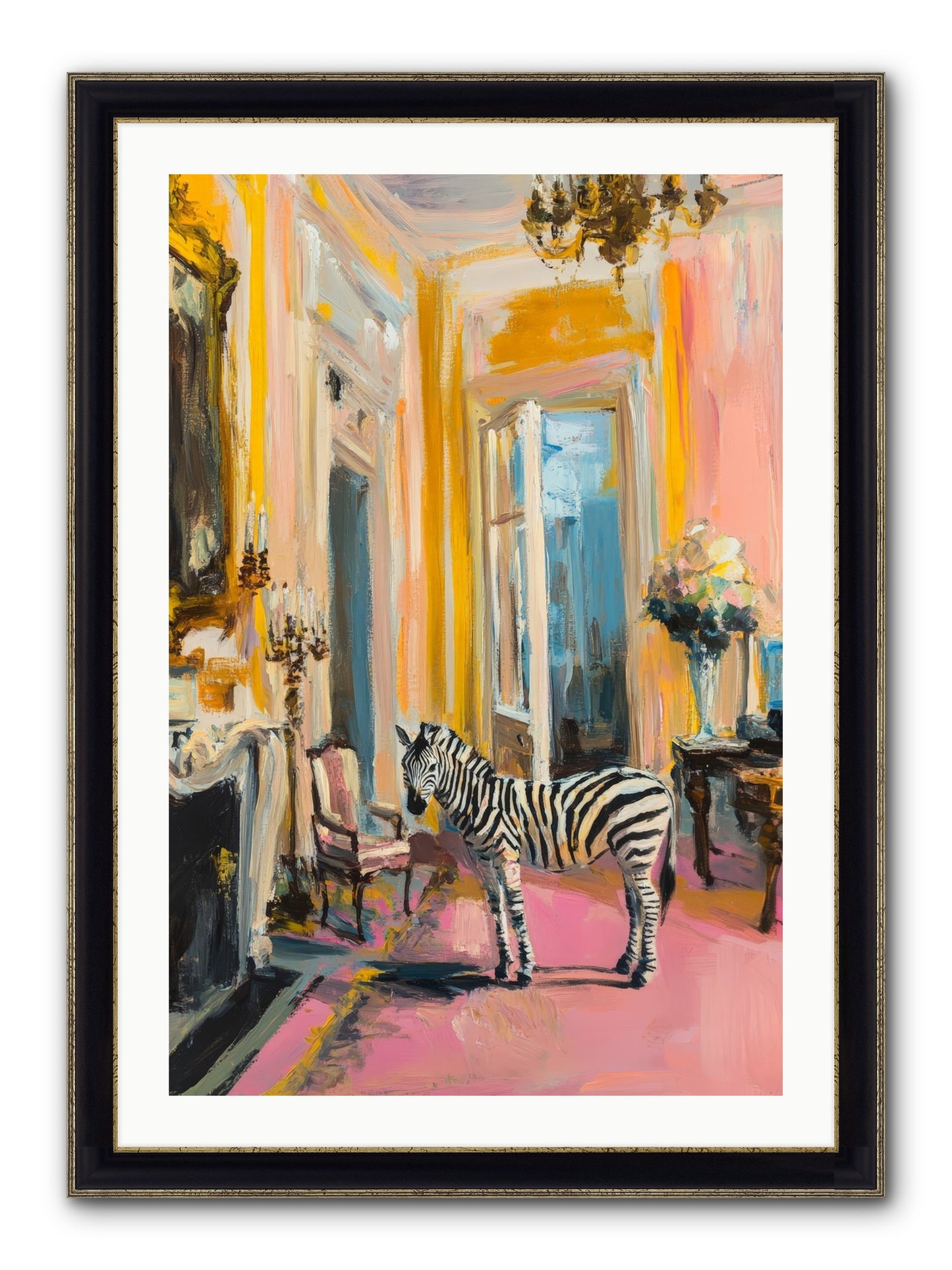 The View From Room 237 Framed Print - Black & Gold 24x36