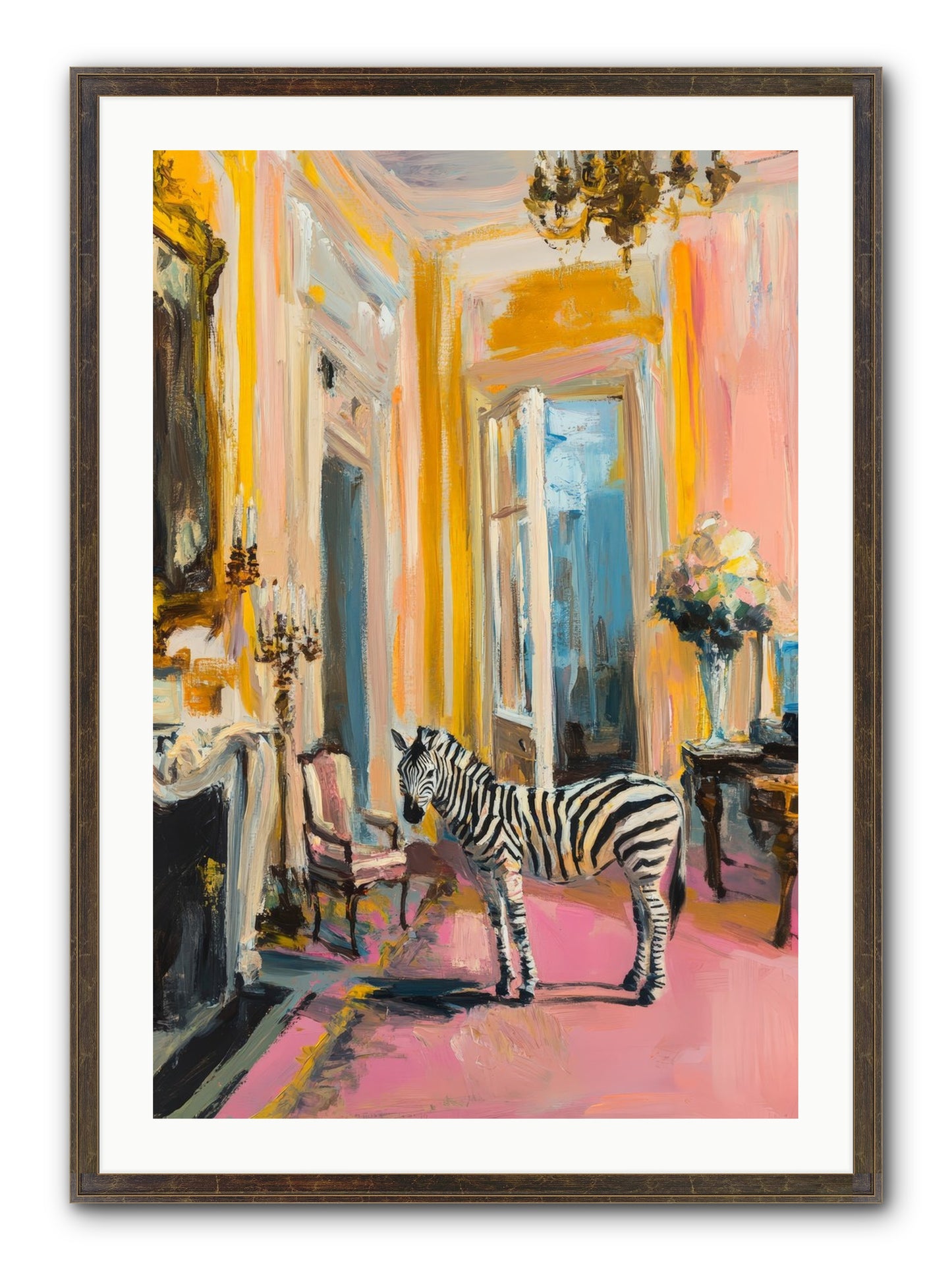 The View From Room 237 Framed Print - Slimwoods Black/Gold 24x36
