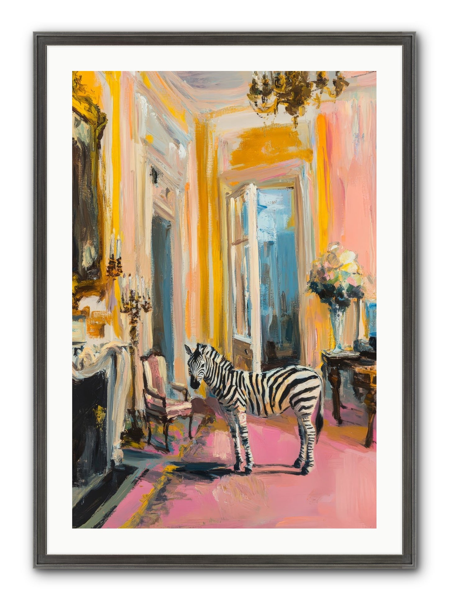 The View From Room 237 Framed Print - Slimwoods Black/Silver 24x36