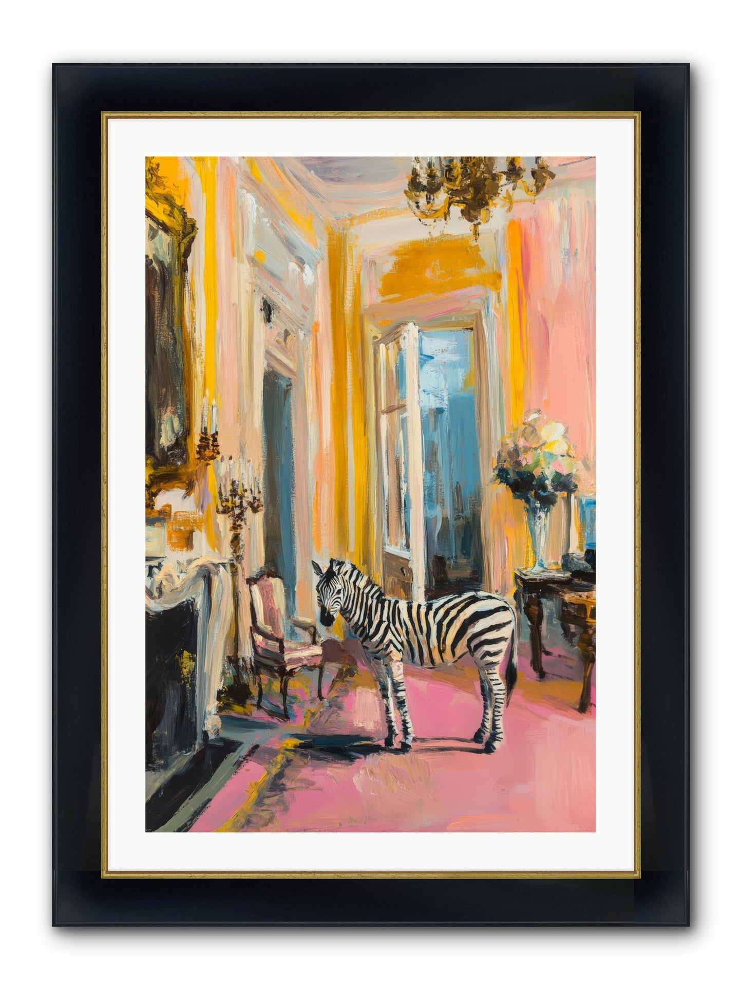 The View From Room 237 Framed Print - Wide Black w/Gold 24x36