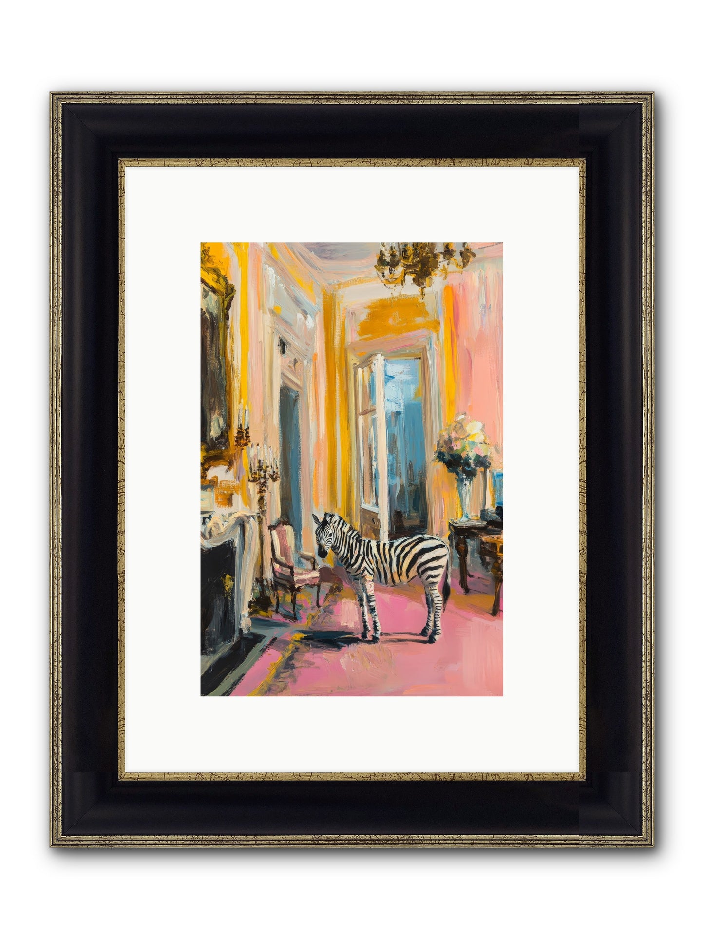 The View From Room 237 Framed Print - Black & Gold 8x12