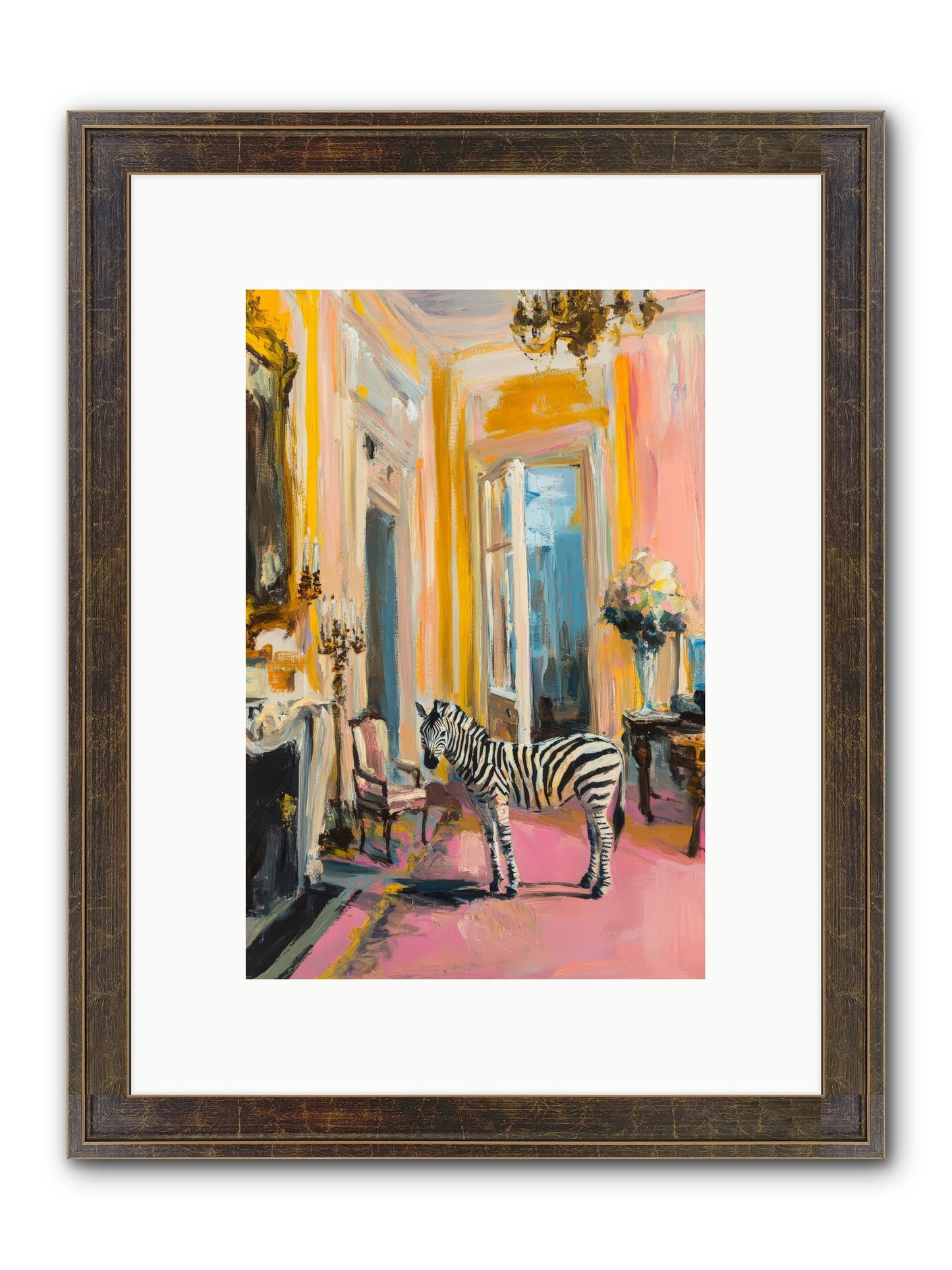 The View From Room 237 Framed Print - Slimwoods Black/Gold 8x12