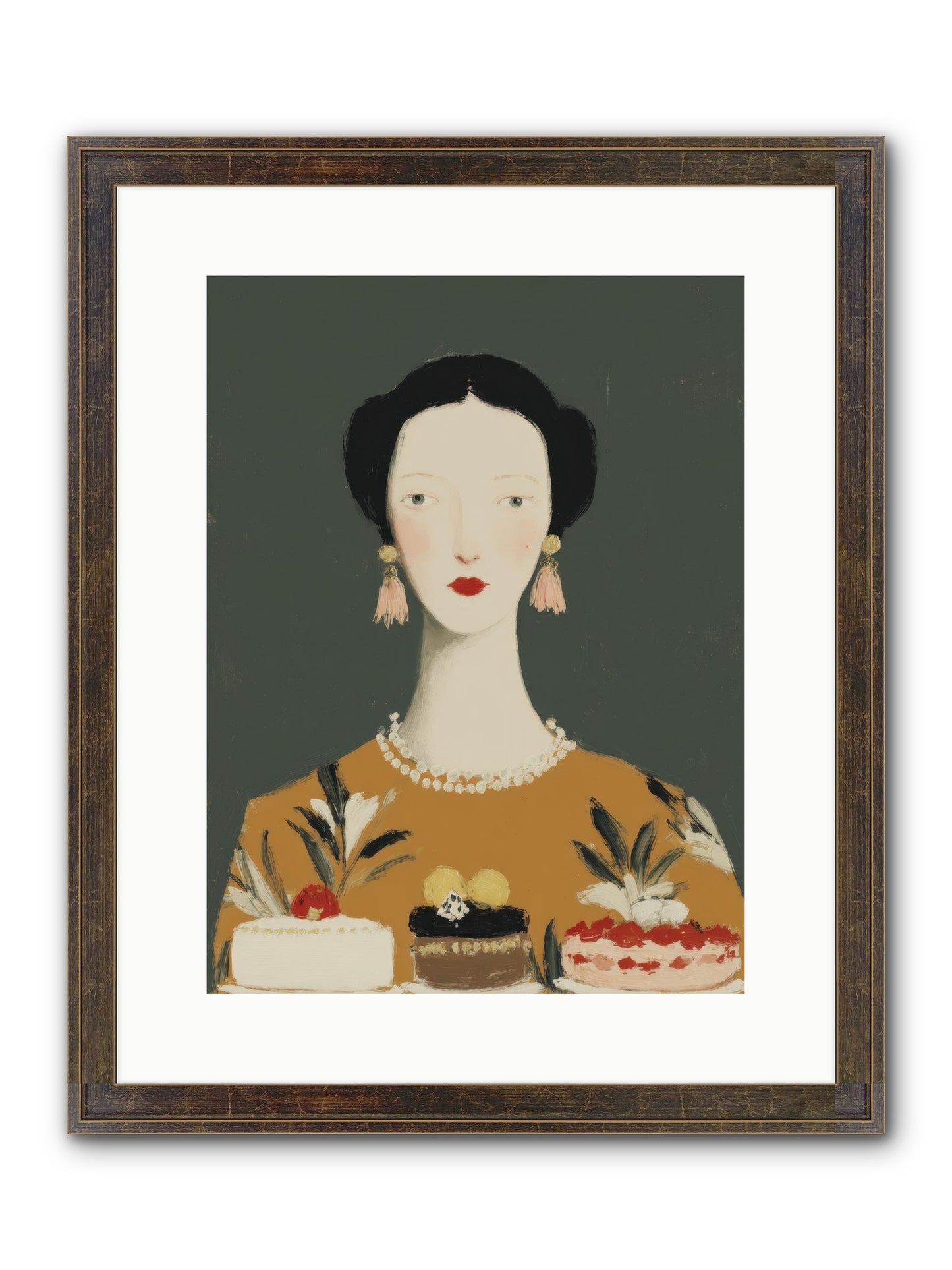 The Vigil Framed Print - Slimwoods Black/Gold 12x16