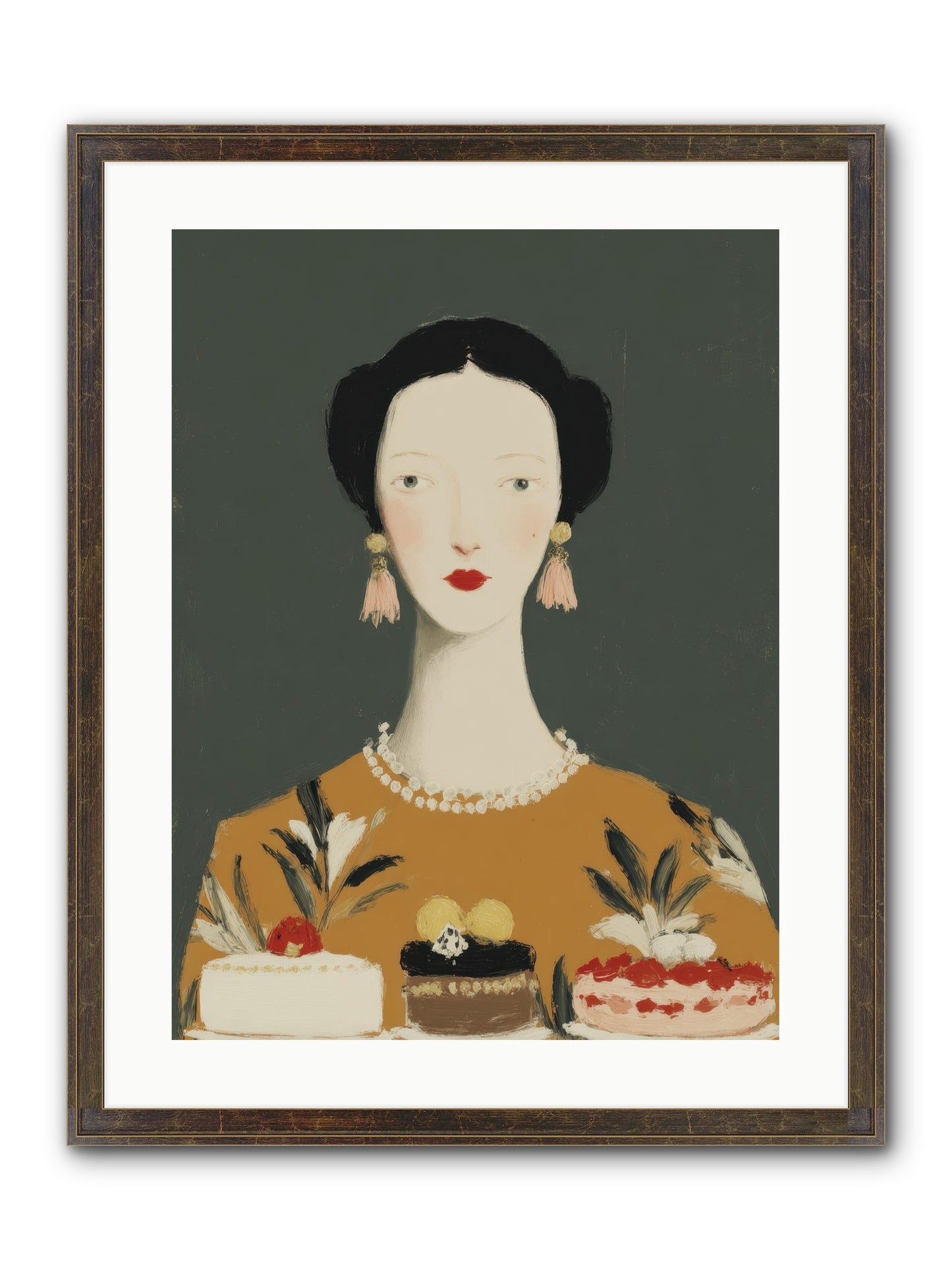 The Vigil Framed Print - Slimwoods Black/Gold 18x24