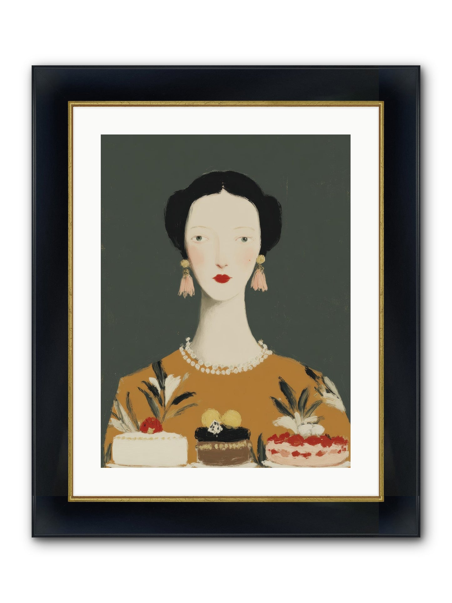 The Vigil Framed Print - Wide Black w/Gold 18x24
