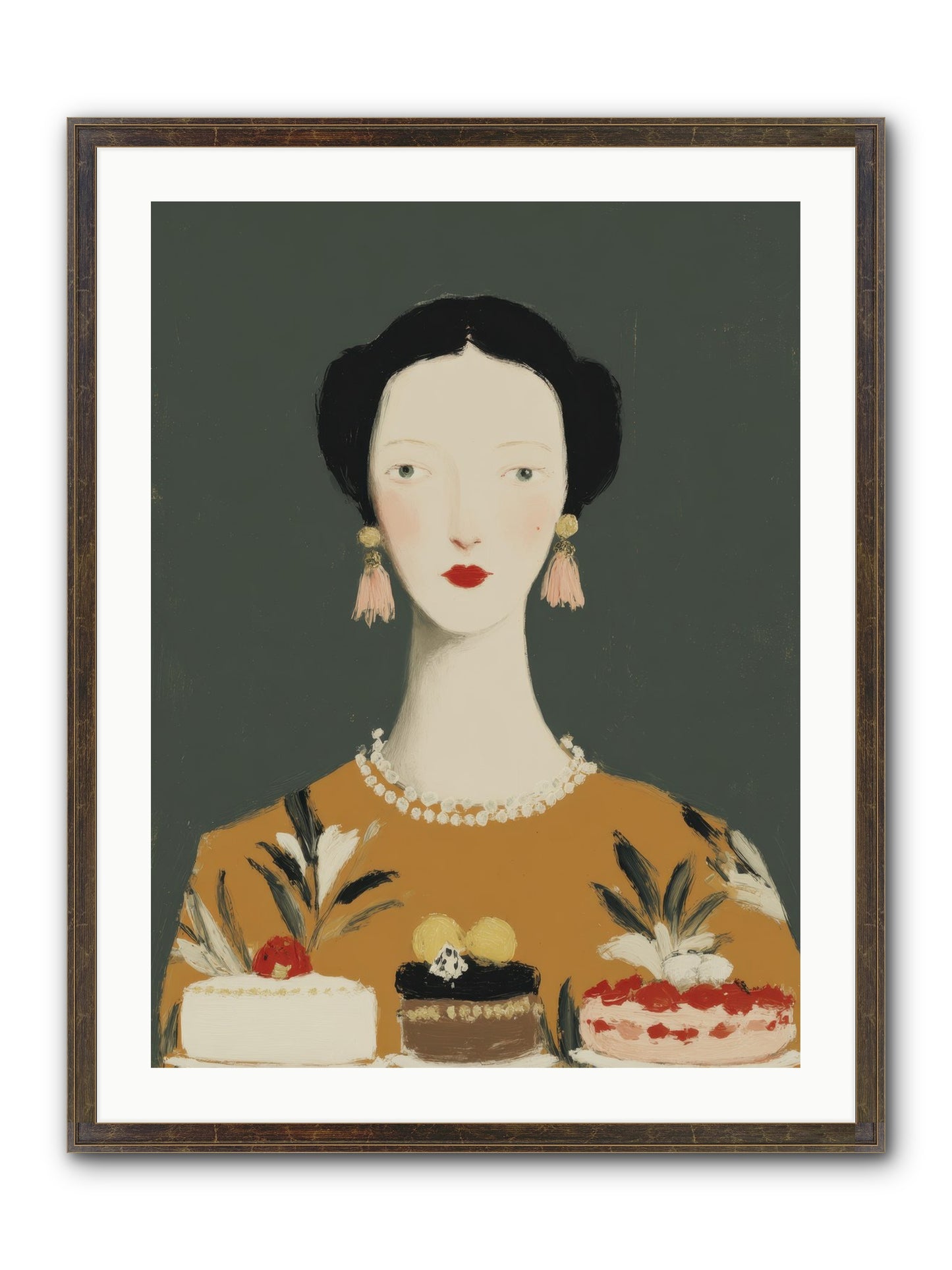 The Vigil Framed Print - Slimwoods Black/Gold 24x32