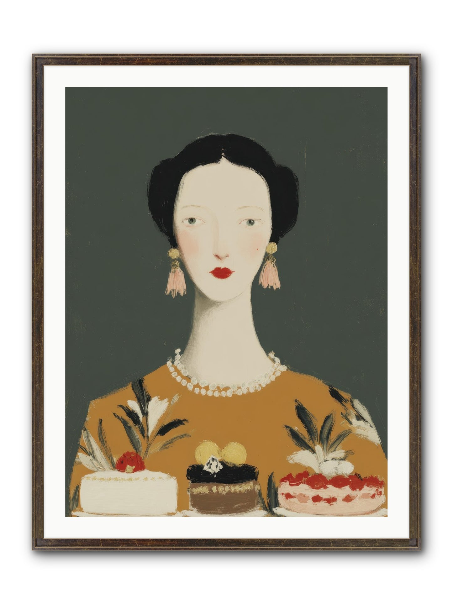 The Vigil Framed Print - Slimwoods Black/Gold 30x40