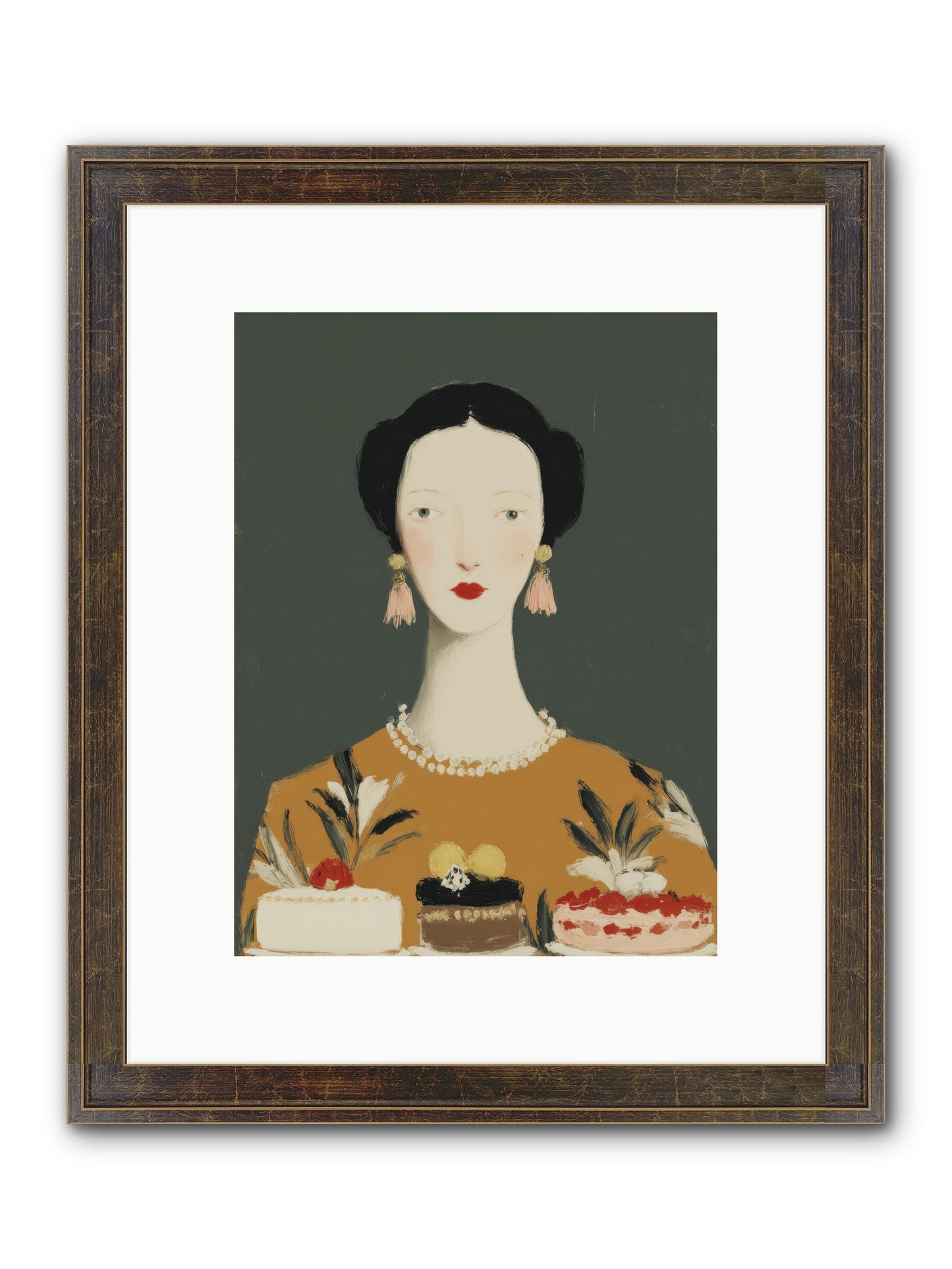 The Vigil Framed Print - Slimwoods Black/Gold 9x12