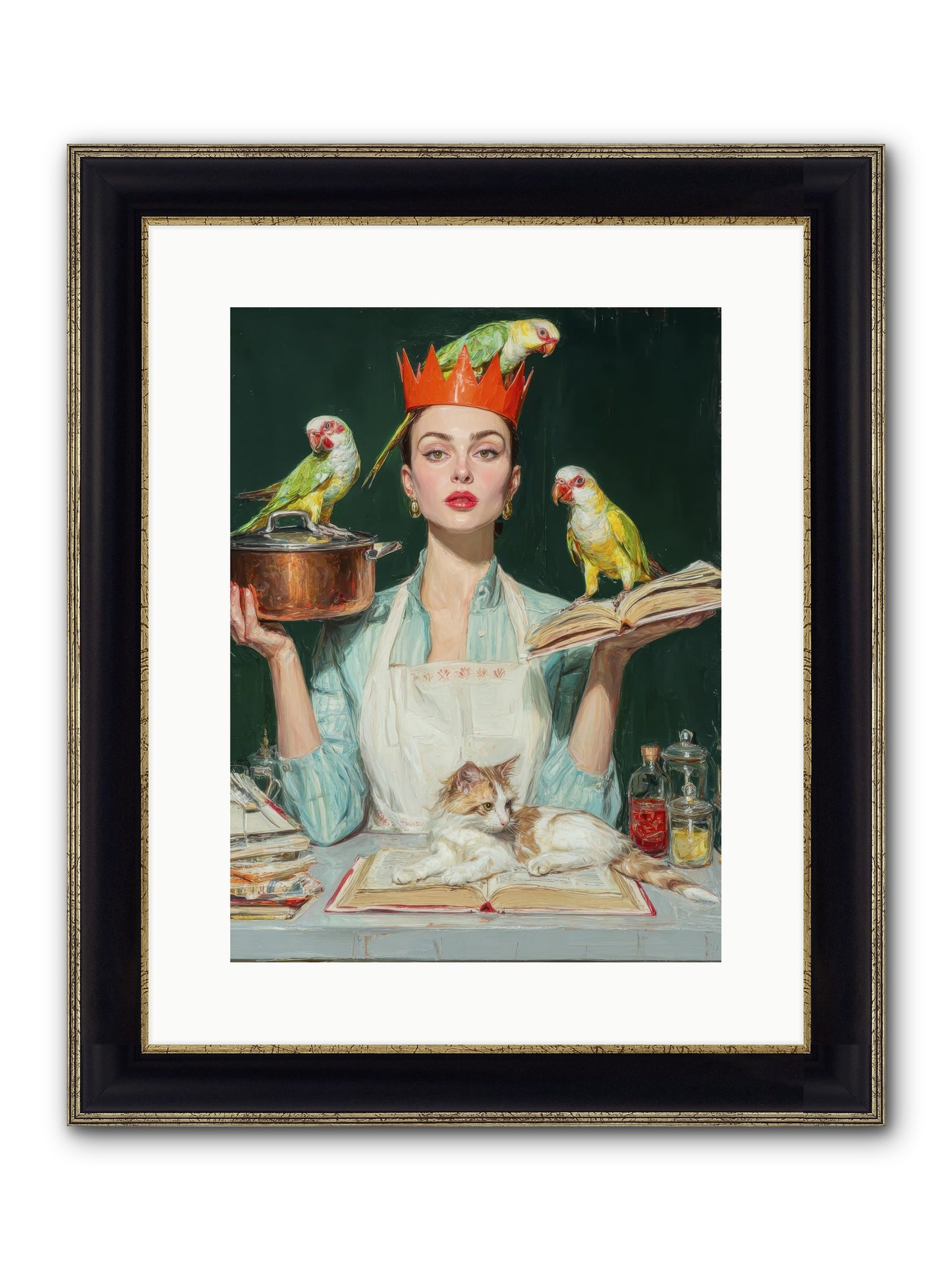The Violet Sandwich Club Framed Print - Black & Gold 12x16