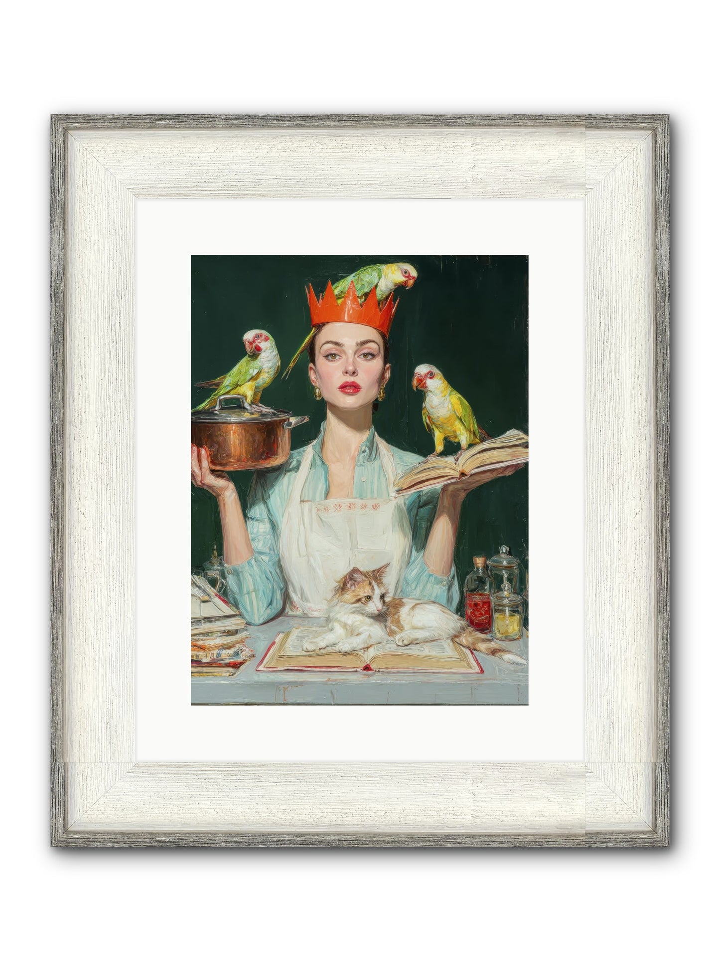 The Violet Sandwich Club Framed Print - Driftwood White 12x16