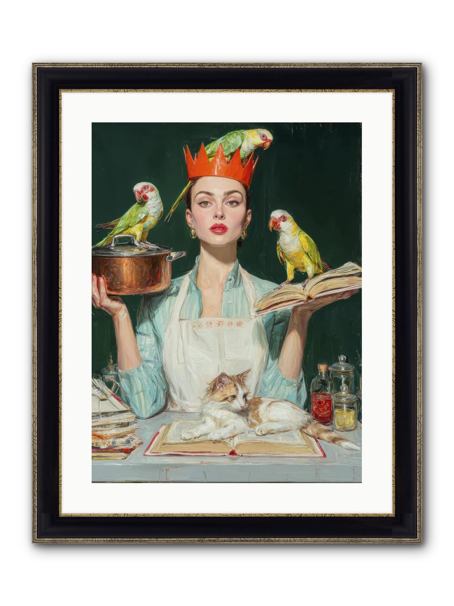 The Violet Sandwich Club Framed Print - Black & Gold 18x24