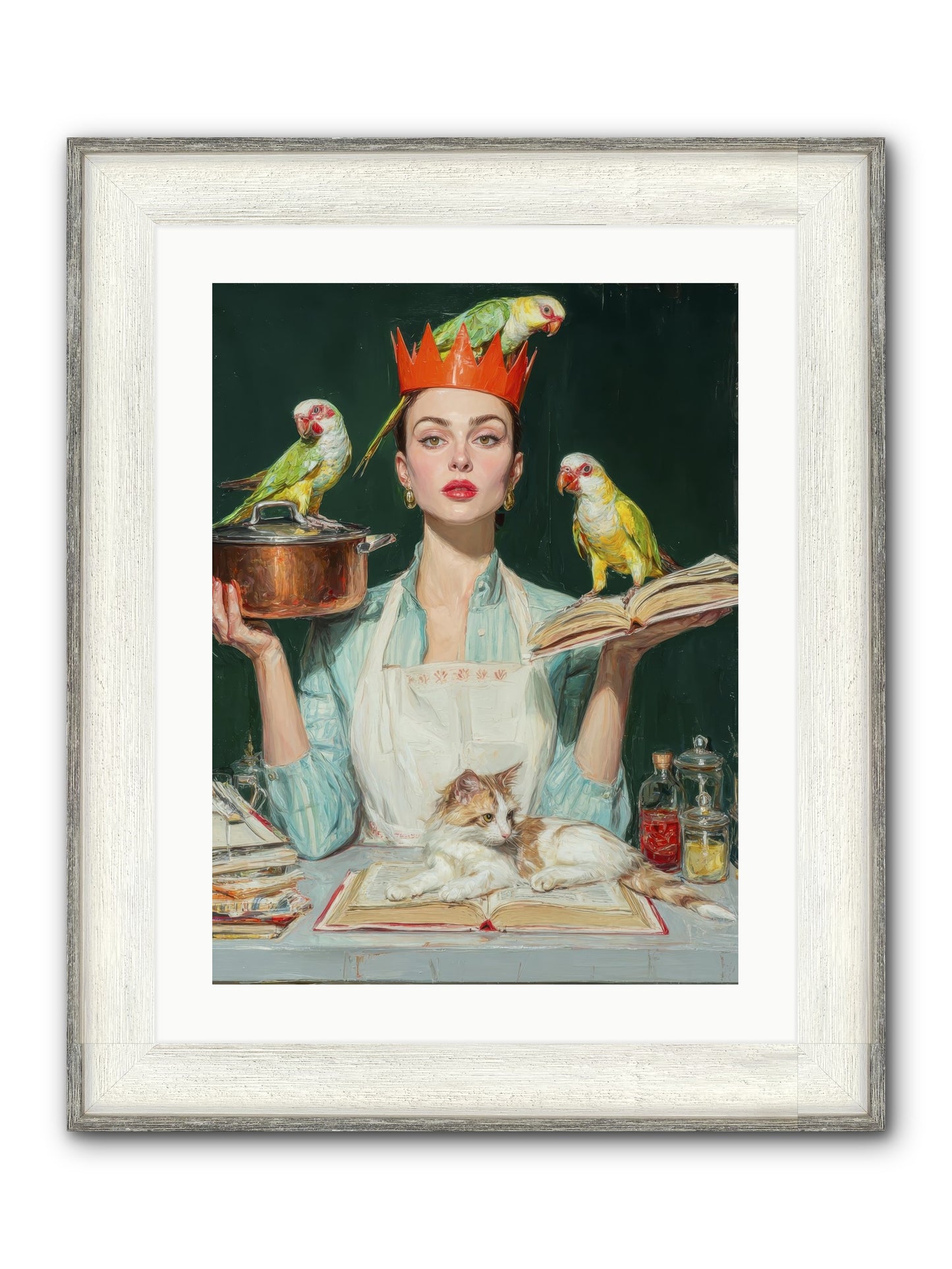 The Violet Sandwich Club Framed Print - Driftwood White 18x24