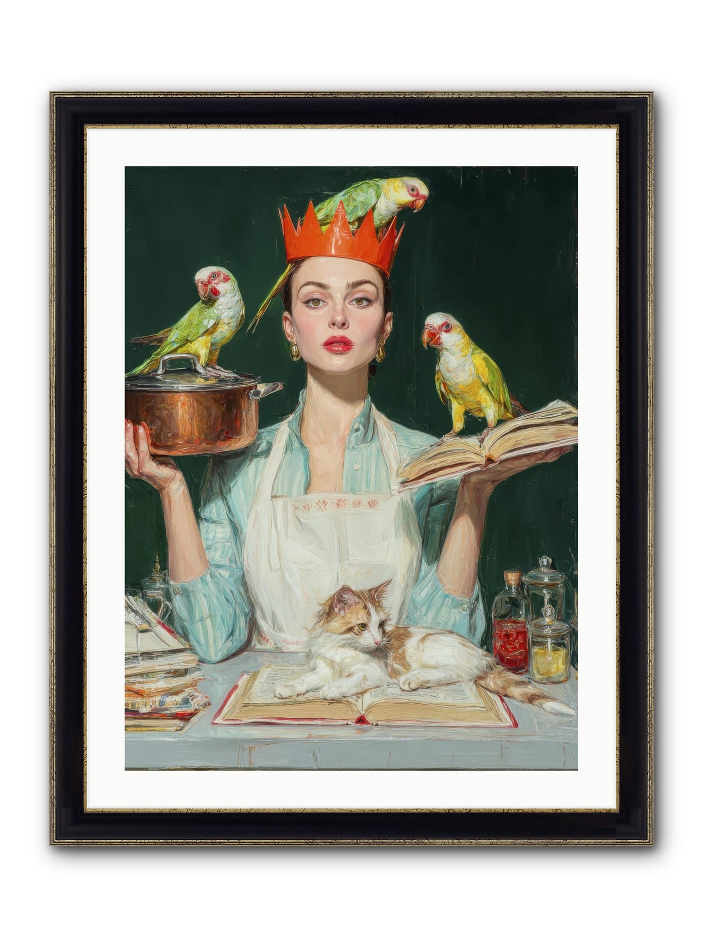 The Violet Sandwich Club Framed Print - Black & Gold 24x32