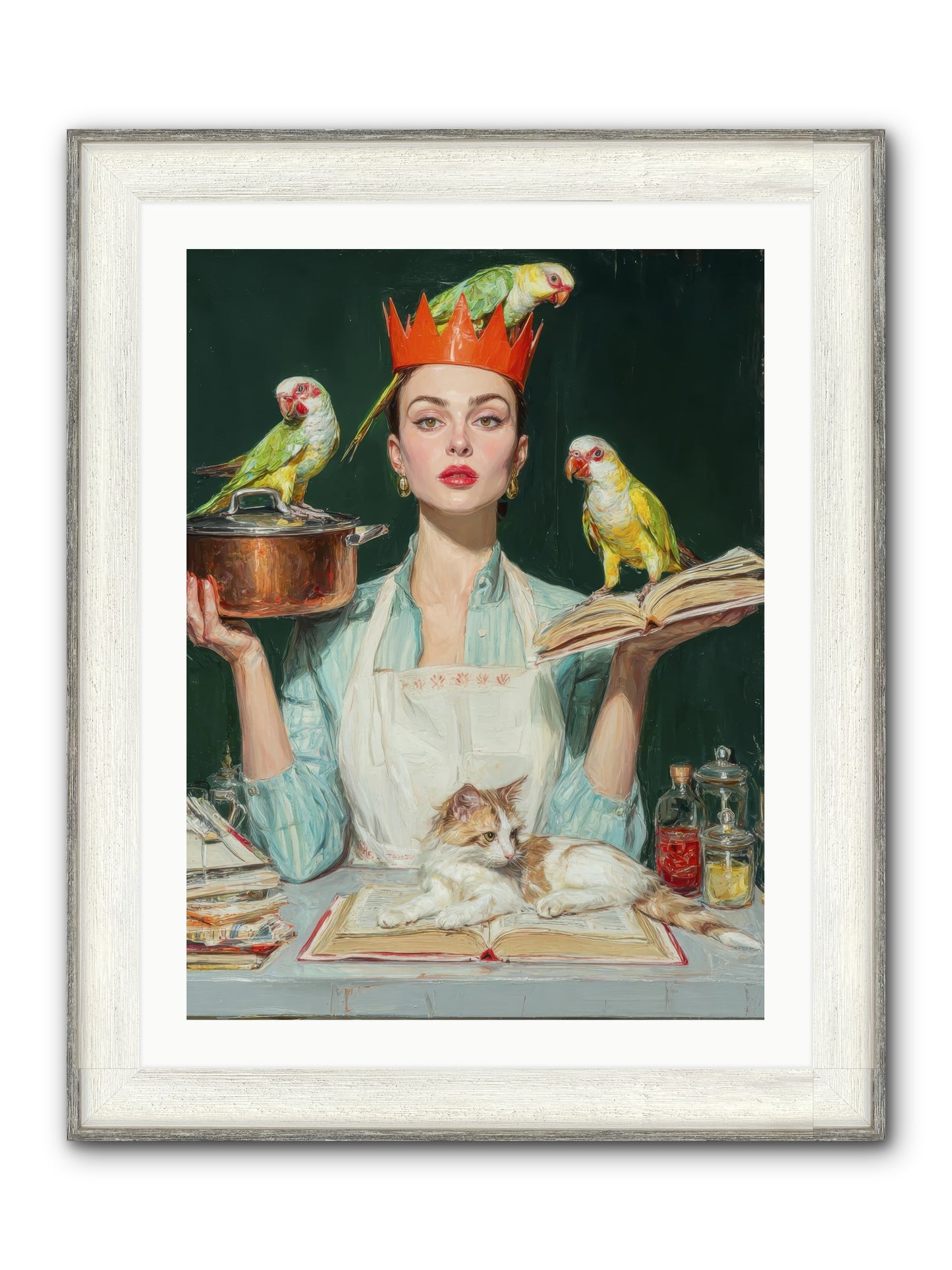 The Violet Sandwich Club Framed Print - Driftwood White 24x32