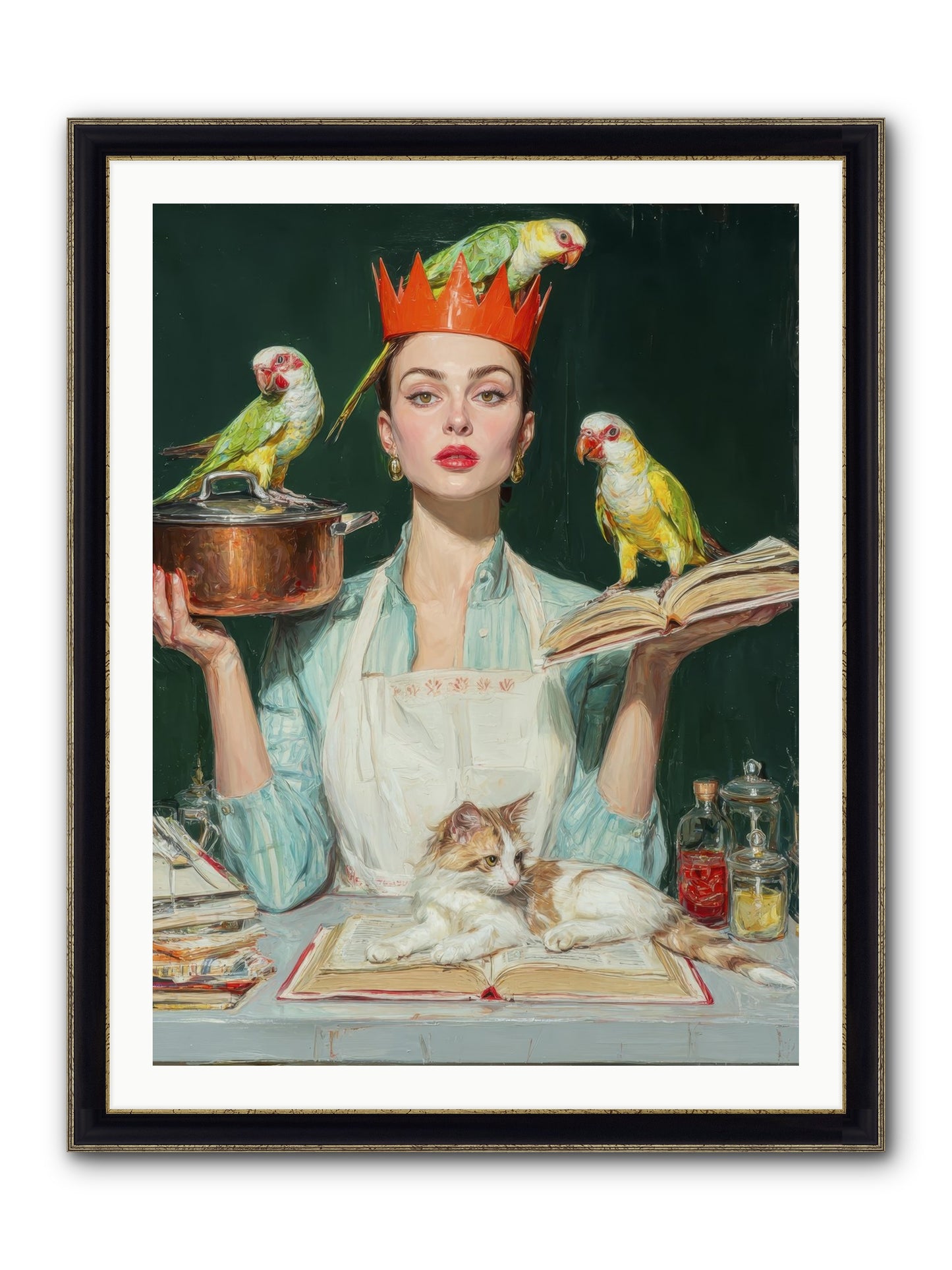 The Violet Sandwich Club Framed Print - Black & Gold 30x40