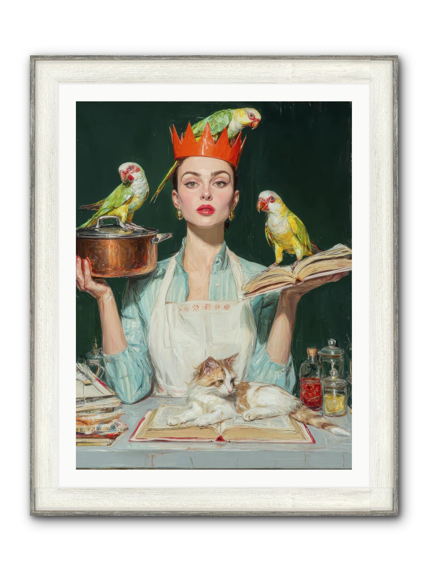 The Violet Sandwich Club Framed Print - Driftwood White 30x40
