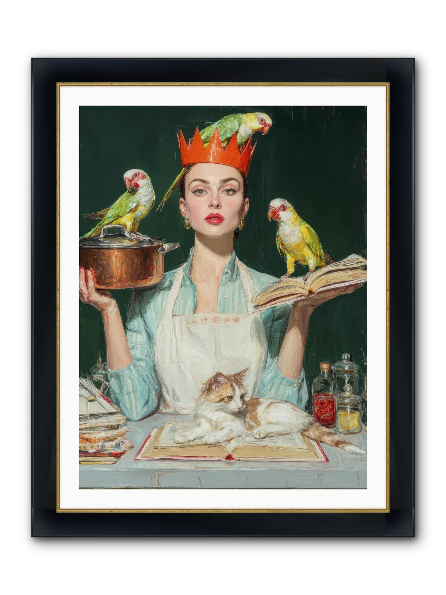 The Violet Sandwich Club Framed Print - Wide Black w/Gold 30x40