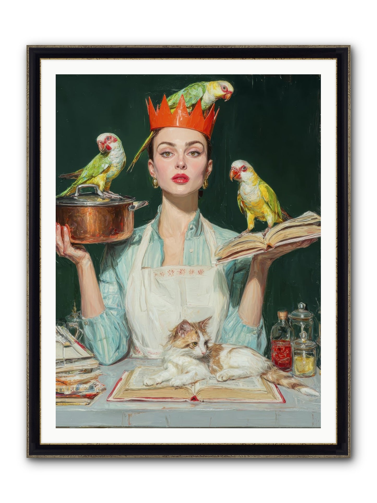 The Violet Sandwich Club Framed Print - Black & Gold 36x48