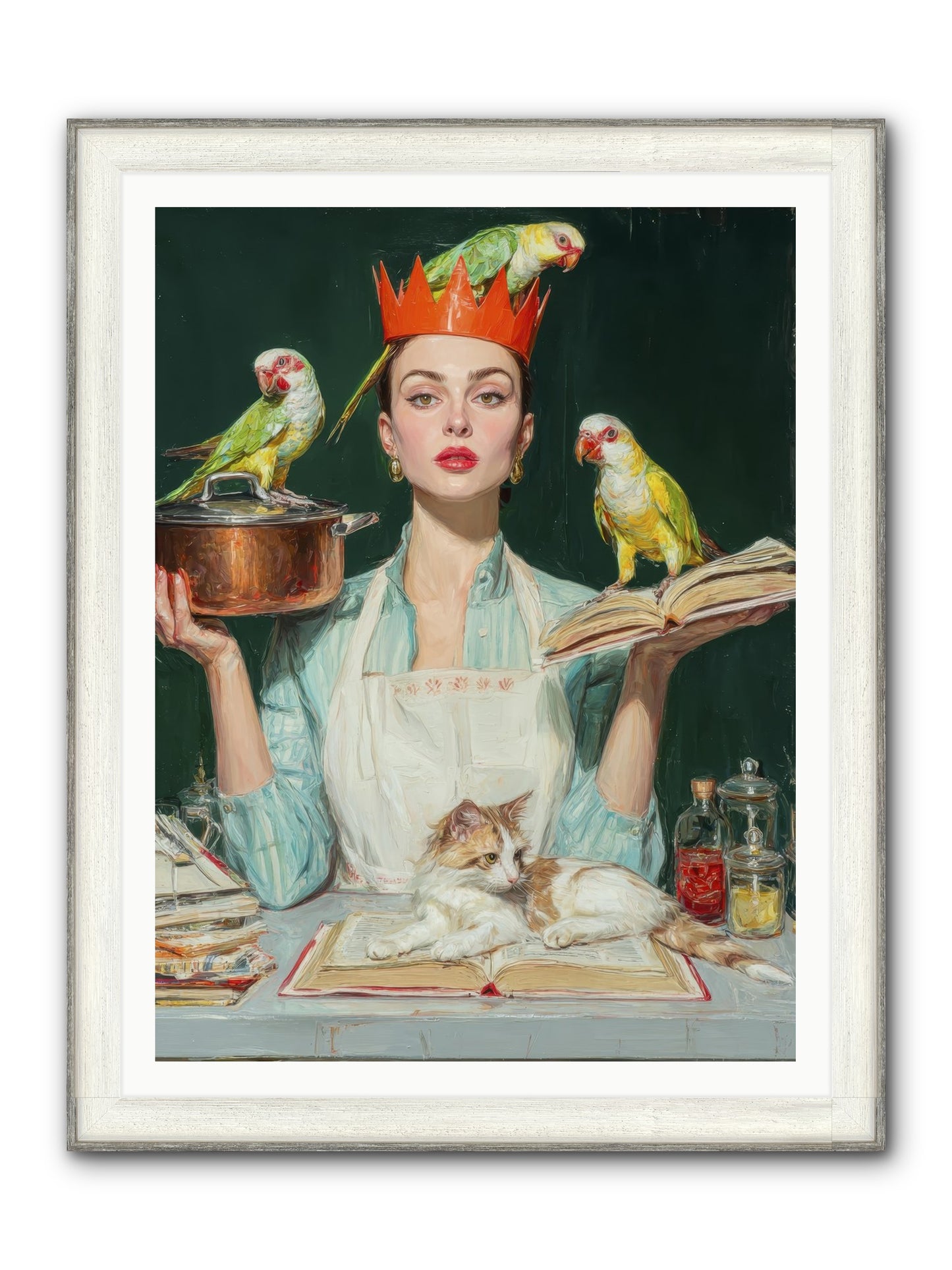 The Violet Sandwich Club Framed Print - Driftwood White 36x48